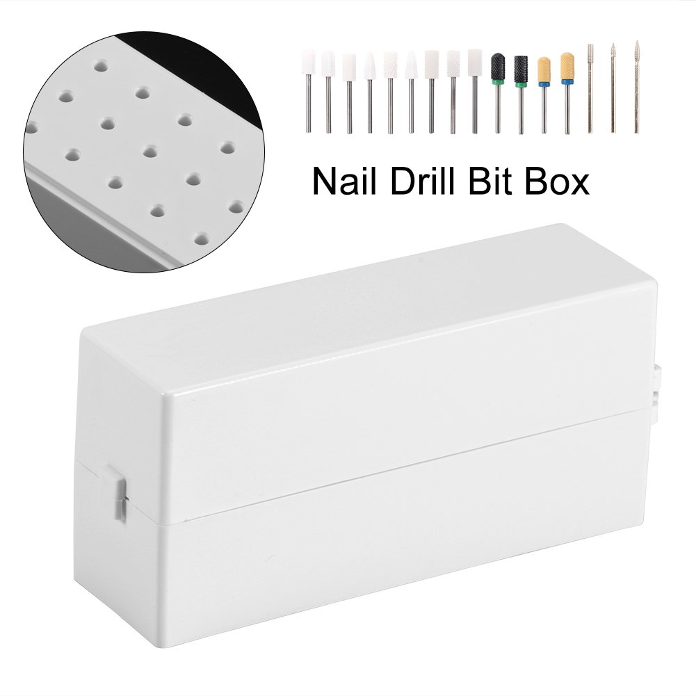 30 Holes Nail Drill Bit Holder with Dust-Proof Cover - Professional Manicure Tool Organizer for Nail Artists & Salons - Perfect for Nail Drill Storage, Display & Travel Case