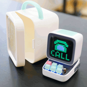 Divoom Ditoo Pro Retro Pixel Art LED Bluetooth Speaker - Portable Wireless Speaker with Customizable Display, FM Radio & Alarm Clock - Perfect for Home, Office & Gaming Room Decor