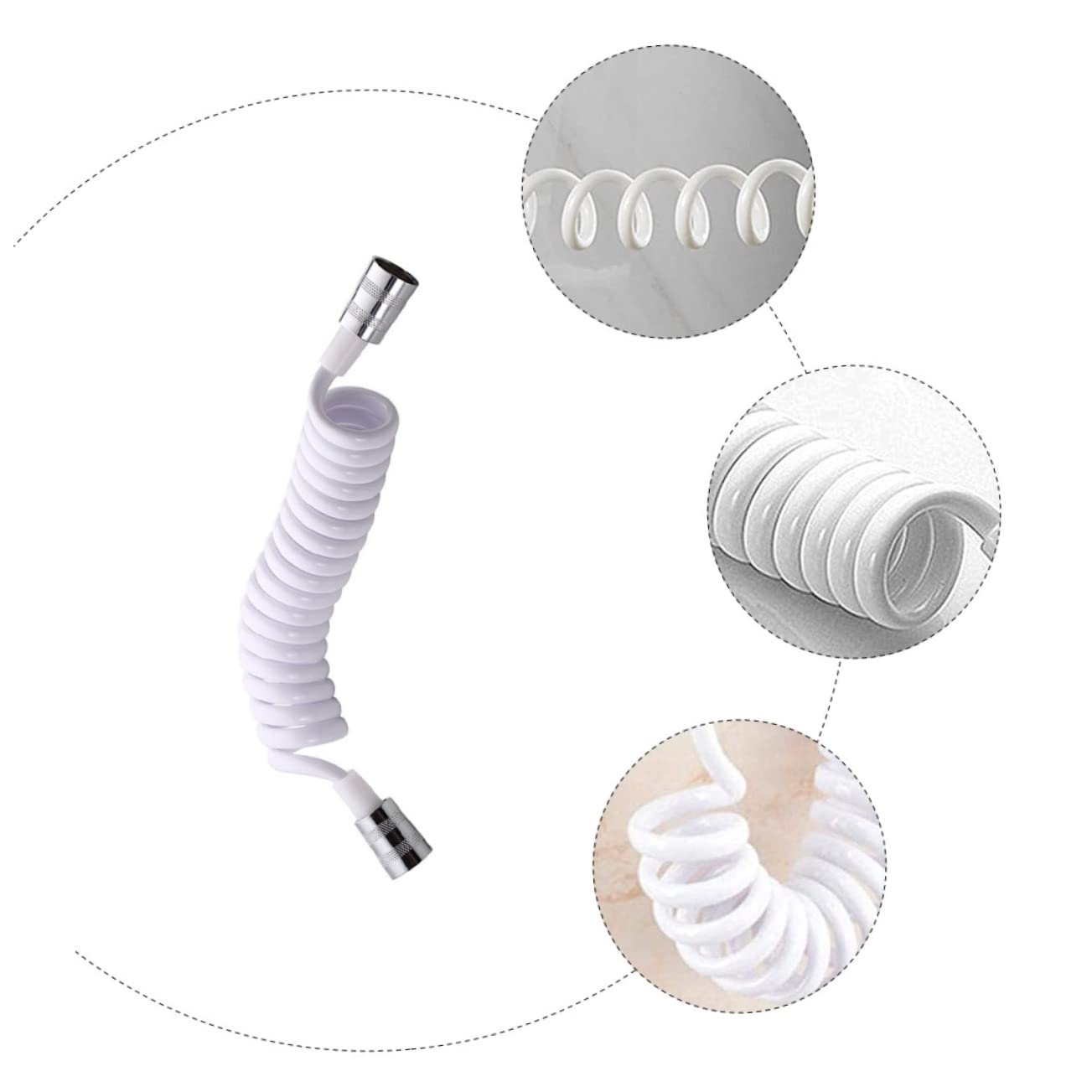 Angoily Telescopic Bidet Sprayer with Spring Hose - 1PC Adjustable Toilet Shower Spray for Bathroom, Easy Installation & Durable Spring Design - Perfect for Bidet, Toilet Cleaning & Personal Hygiene