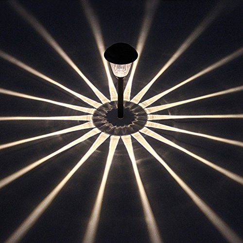 Solar Powered Outdoor Pathway Lights - 8 Pack Matte Black Stainless Steel LED Garden Lights for Landscape, Yard, Driveway & Walkway | Weatherproof & Energy Efficient for Nighttime Safety & Decoration