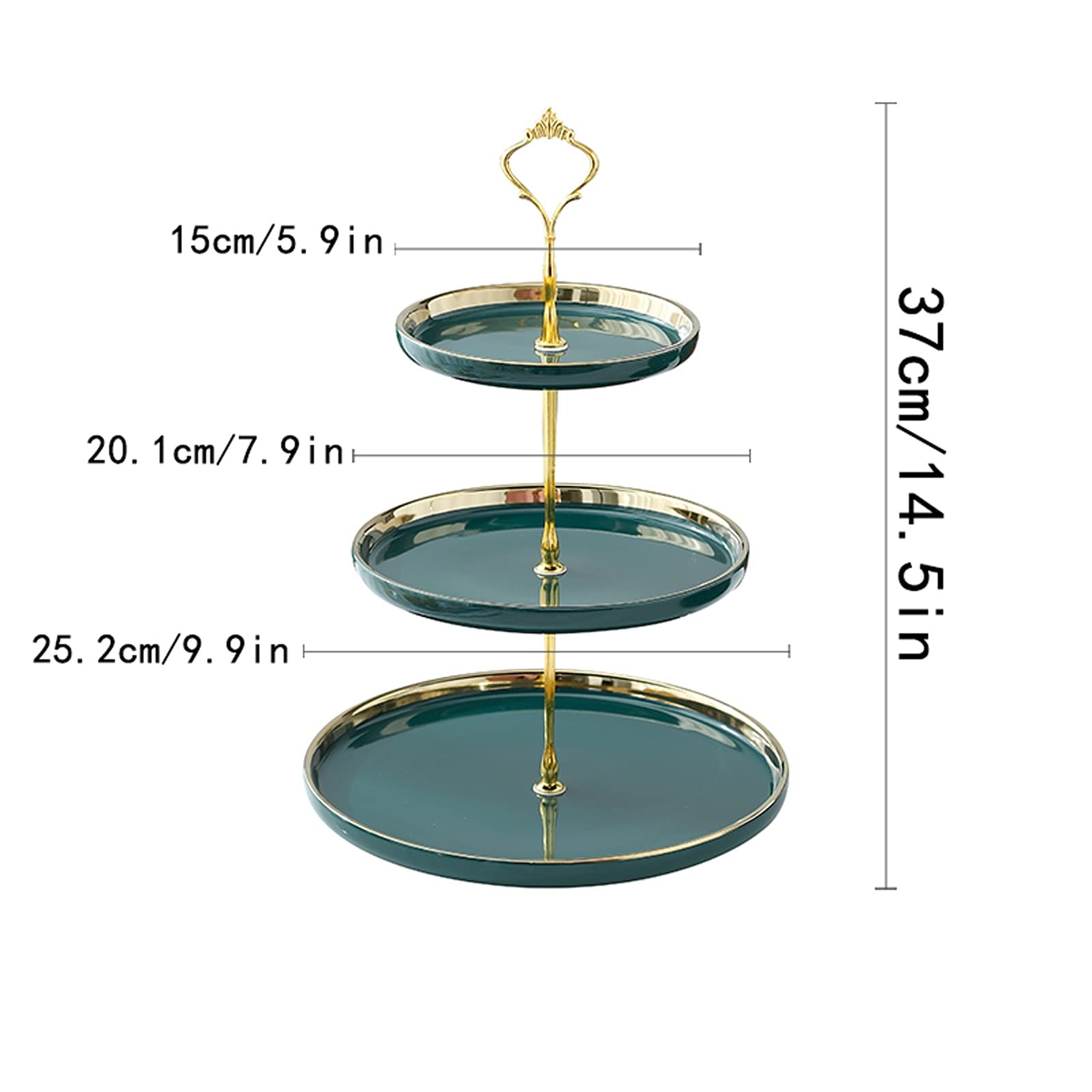 3-Tier White Plastic Dessert Stand - Perfect for Cupcakes, Cookies, Candy & Fruit Display | Elegant Cake & Pastry Serving Tray for Parties, Weddings & Tea Time (Color: White)