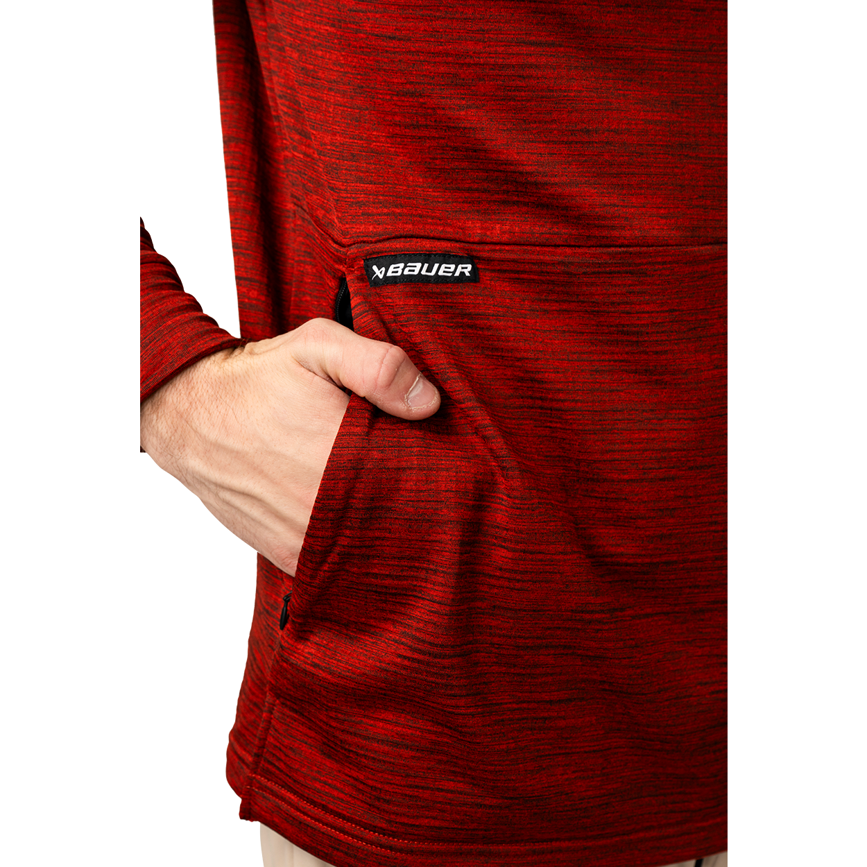 Bauer FLC Mock Neck Long Sleeve Shirt for Men - Comfortable Hockey Practice & Casual Wear - Senior Hockey Jersey for Training & Street Style