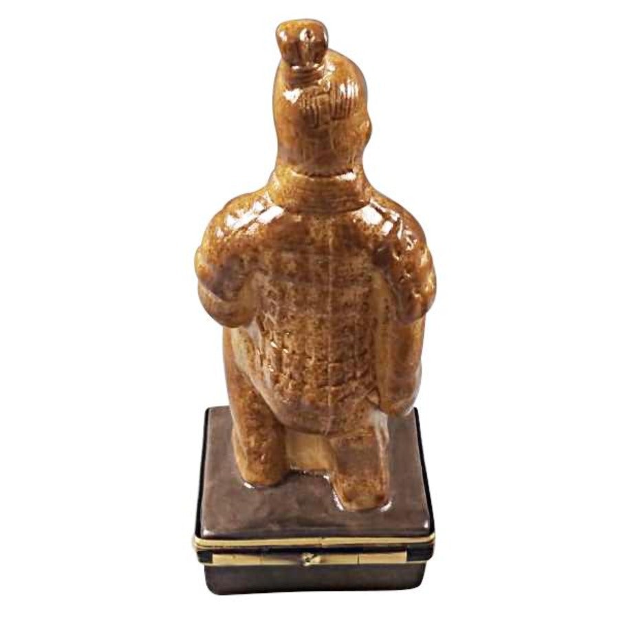 Authentic Terracotta Soldier Limoges Box - Hand-Painted Chinese Warrior Collectible | Perfect for Home Decor, Gift Giving & History Enthusiasts