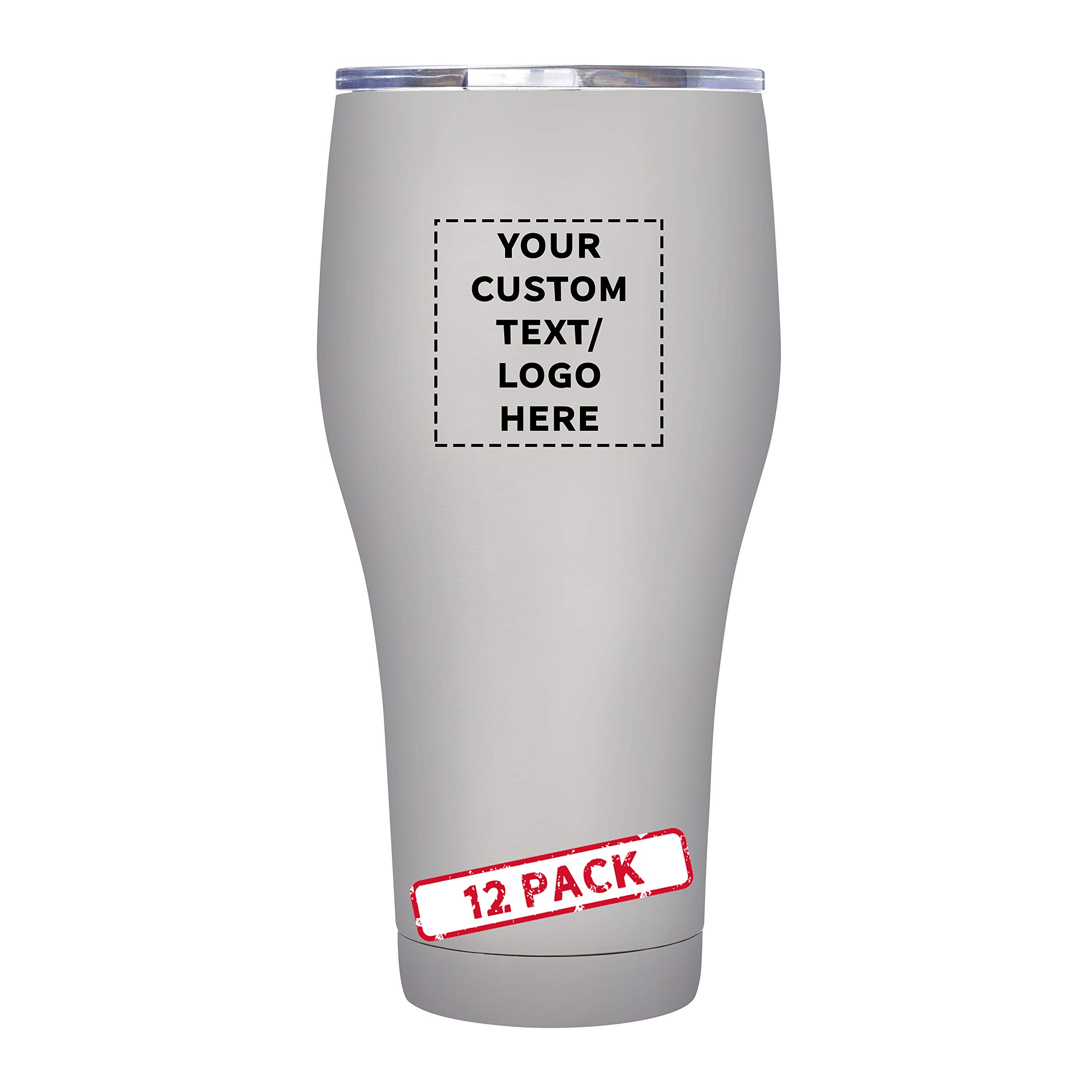 Custom 30oz Stainless Steel Tumblers 12-Pack - Personalized for Gifts & Events