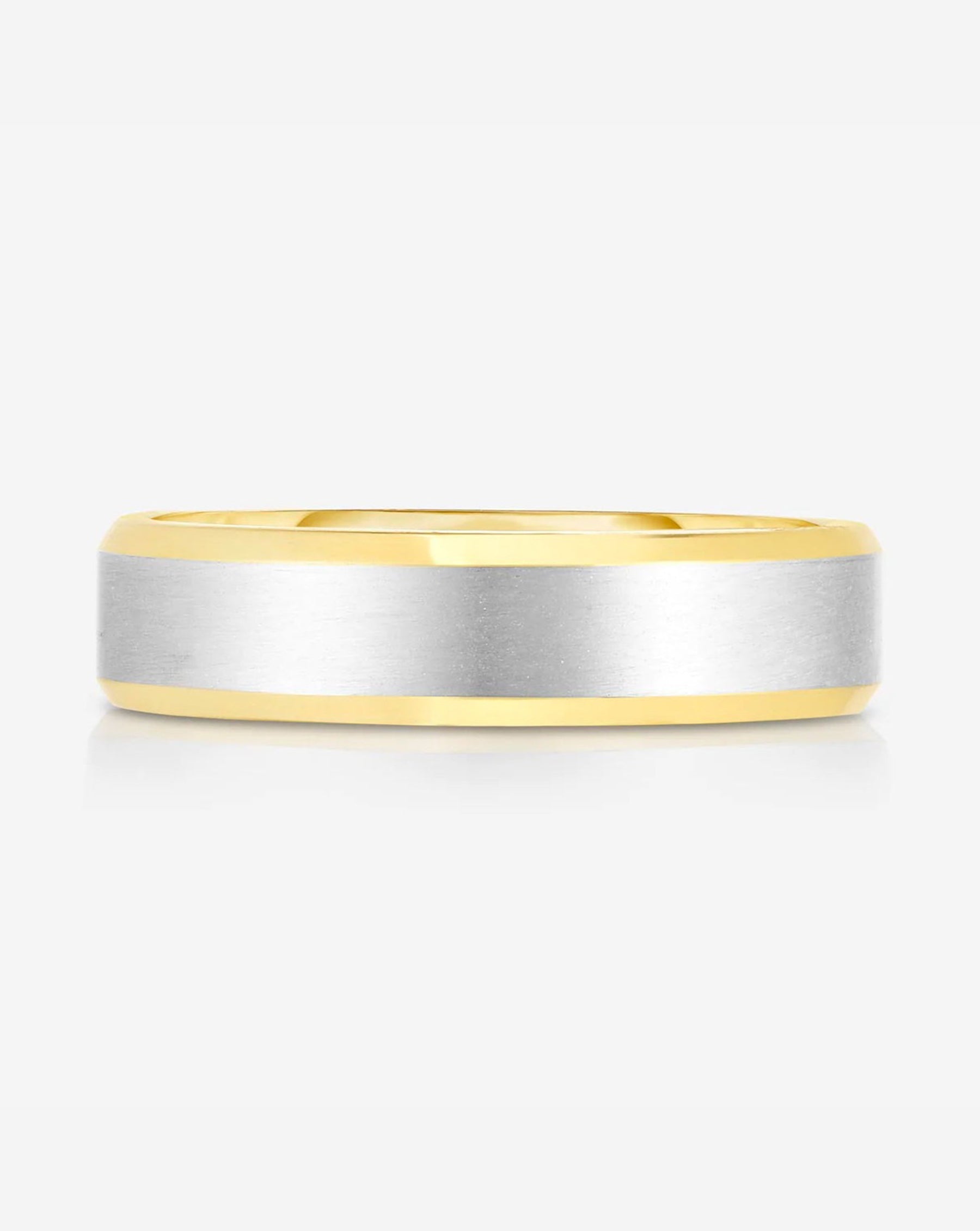 4mm Contrast Beveled Wedding Band Ring for Women - Elegant Stackable Bridal Ring Set for Engagement, Anniversary & Everyday Wear