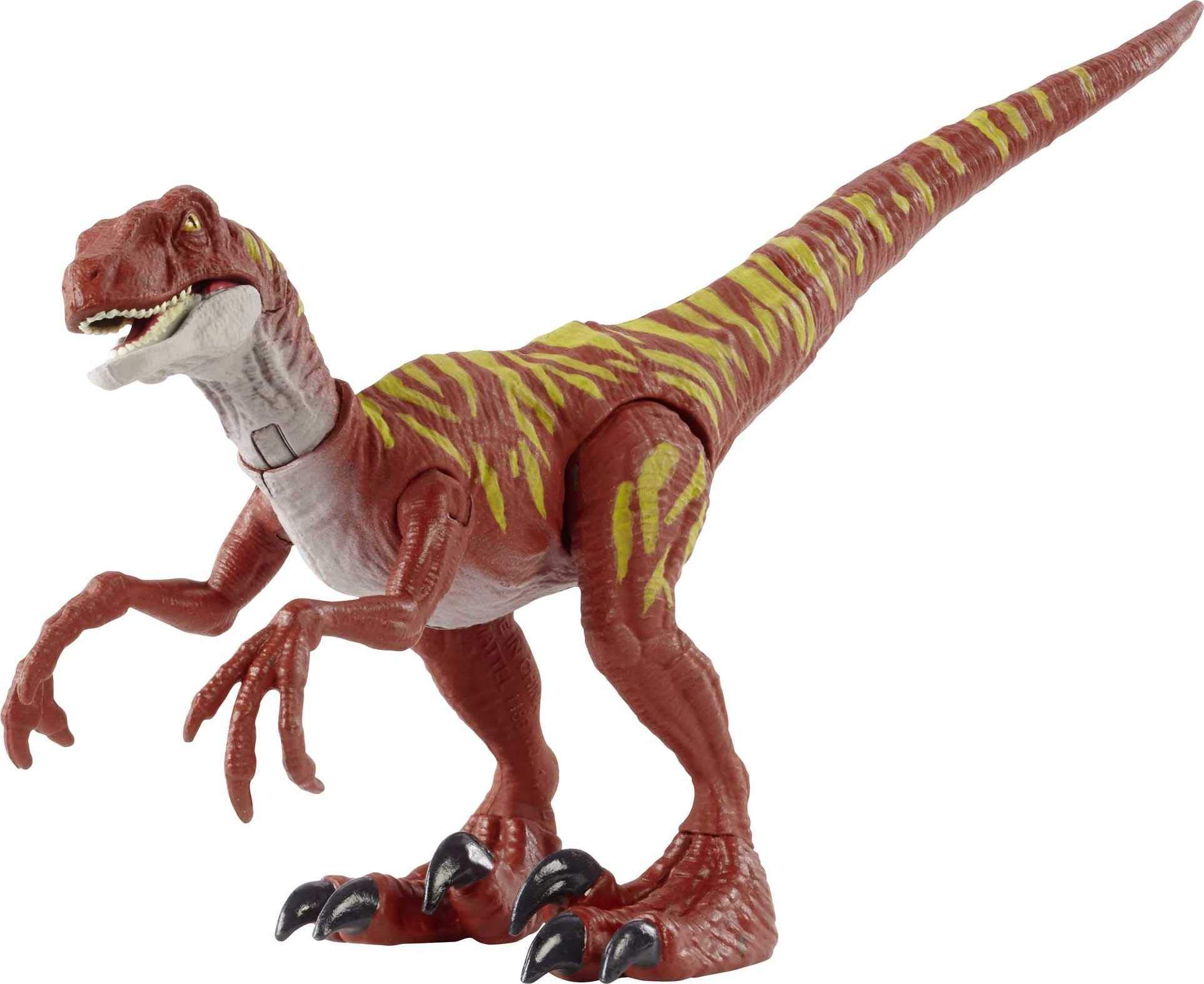 Jurassic World Velociraptor Savage Strike Dinosaur Action Figure - Jumping Attack Pose, Movable Arms & Legs, Iconic Species Design - Perfect Gift for Kids 4+ | Dinosaur Toys for Playtime, Birthday Gifts & Jurassic Park Fans