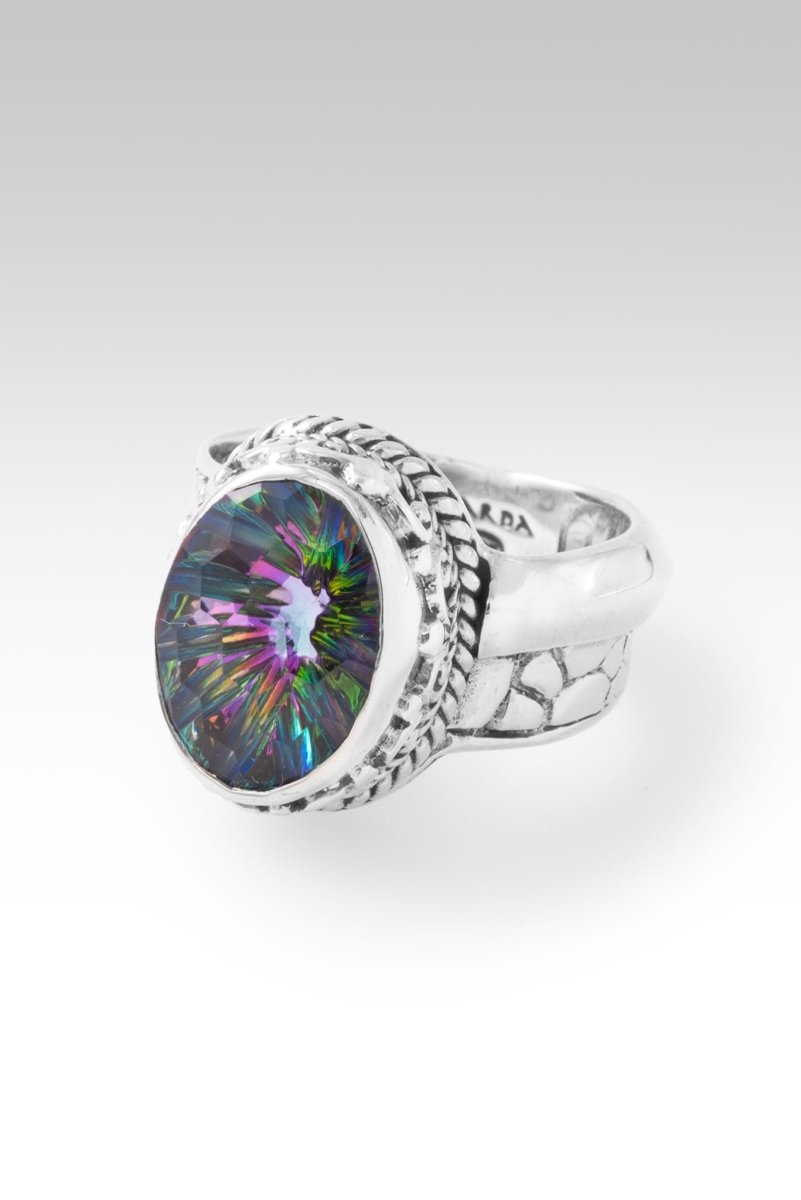 Blessings Persist Ring™ - Chrome Chameleon™ Mystic Quartz Jewelry for Women, Elegant Adjustable Statement Ring for Everyday Wear, Gift for Her, Spiritual Healing Crystal Accessory | Perfect for Meditation, Yoga & Special Occasions