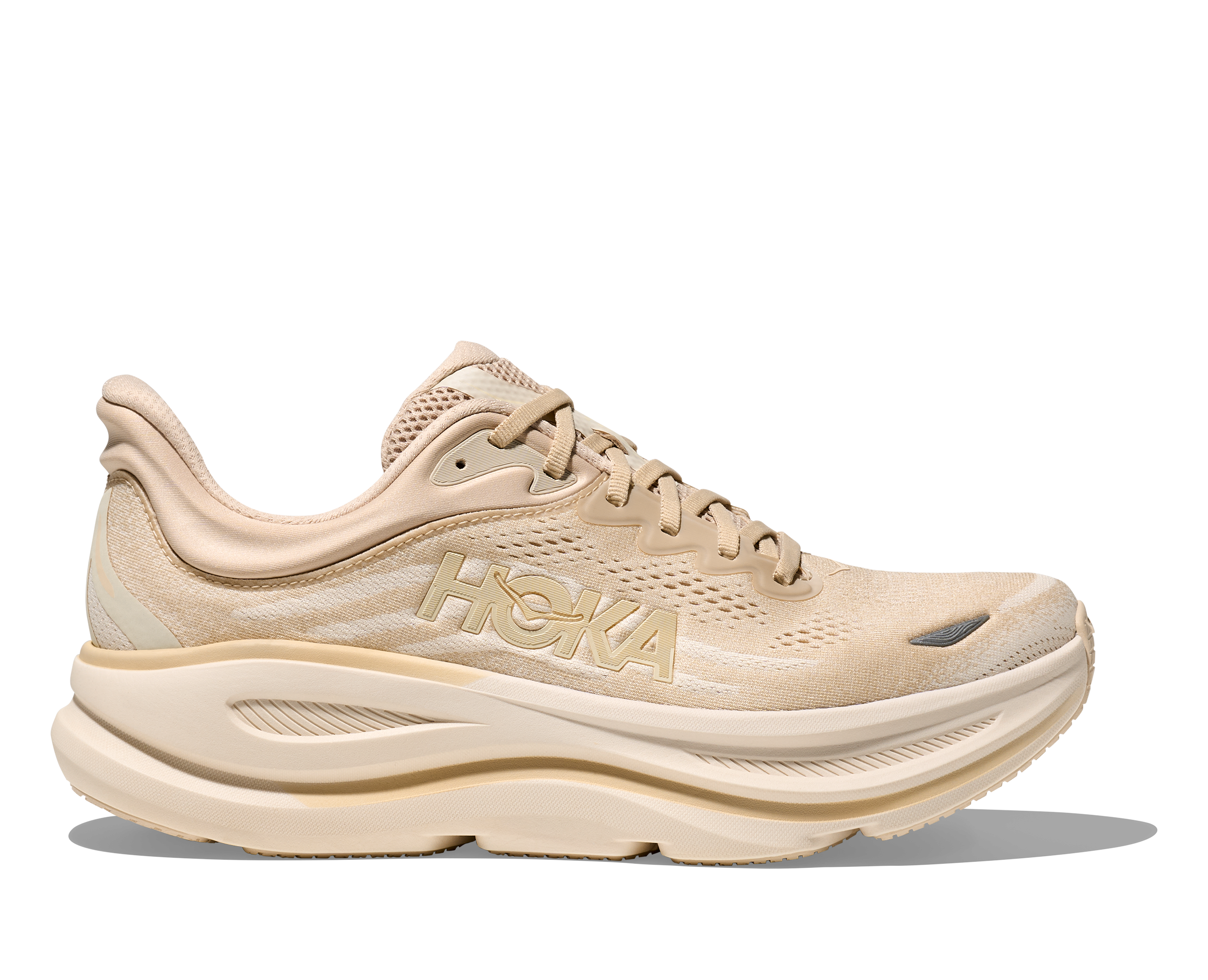 Hoka Men's Bondi 9 Running Shoes - Lightweight Cushioned Sneakers for Walking & Jogging (Oatmeal/Oat Milk Color) - Perfect for Marathon Training, Long Distance Running & Everyday Comfort