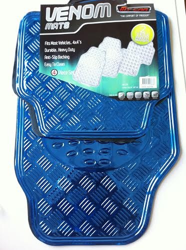 Premium Car Floor Mats - Black, Carbon, Blue, Red, Pink, Chrome, Silver, Purple Checker Pattern - All-Weather Protection for Sedans, SUVs & Trucks - Easy to Clean & Anti-Slip Design