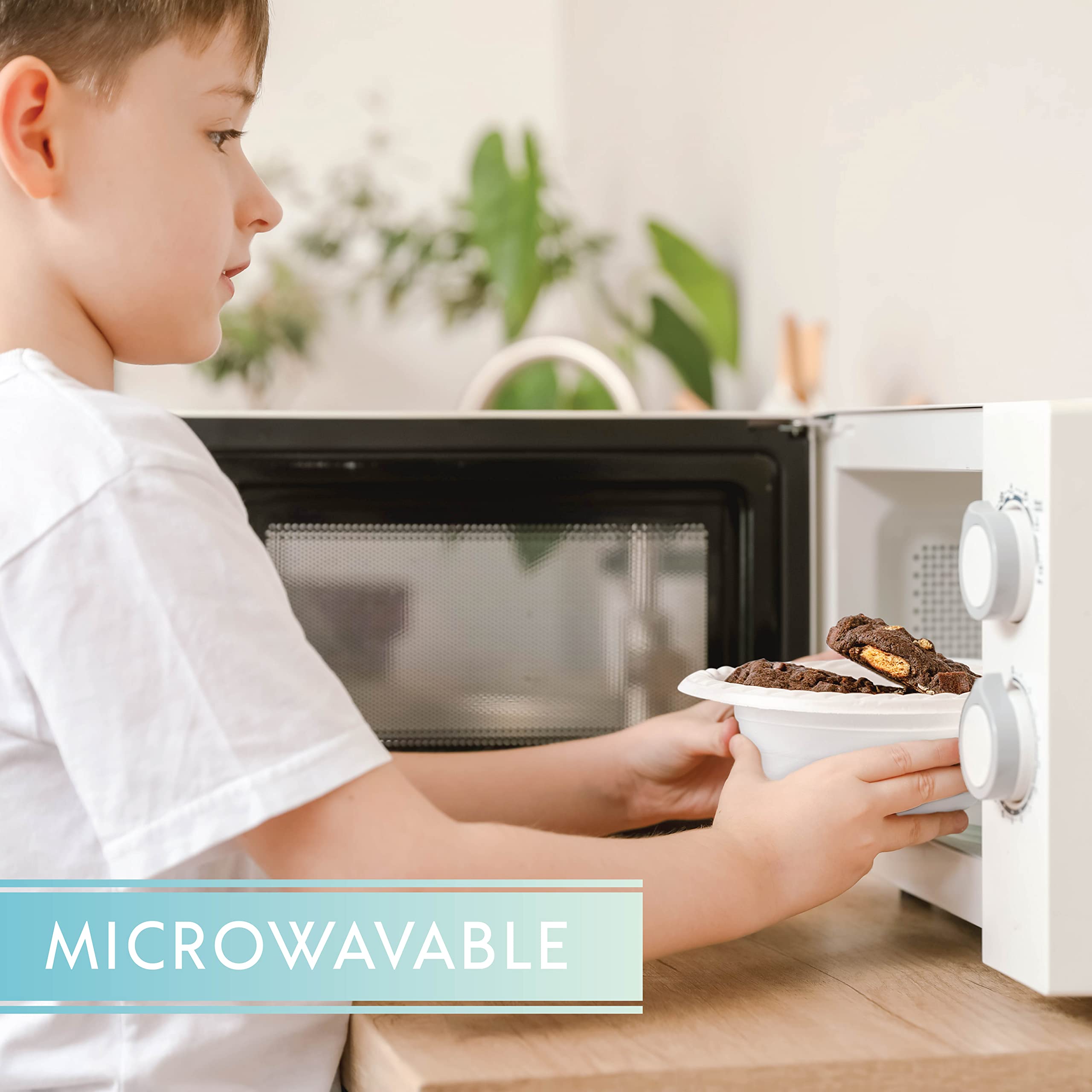 Plasticpro 5 oz Round Plastic Dessert Bowls - Microwave Safe & Disposable White Dinnerware (400 Pack) - Perfect for Parties, Picnics & Catering Events