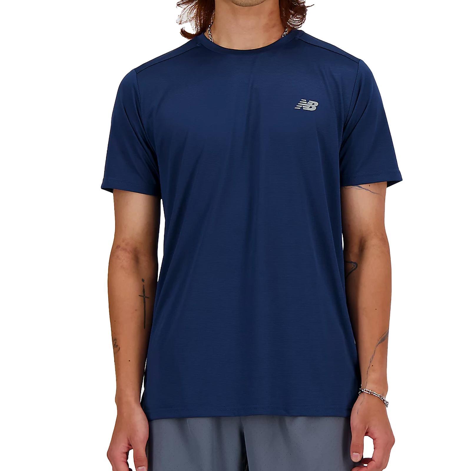 Men's Performance Short Sleeve Tennis Shirt - Moisture Wicking Activewear for Training & Competition - Navy Blue Athletic Top for Court Sports & Casual Wear