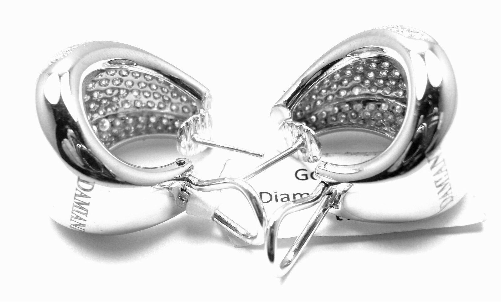 Authentic Damiani Da Definire 18k White Gold 3.09ct Diamond Earrings - Luxury Women's Jewelry for Weddings, Anniversaries & Special Occasions