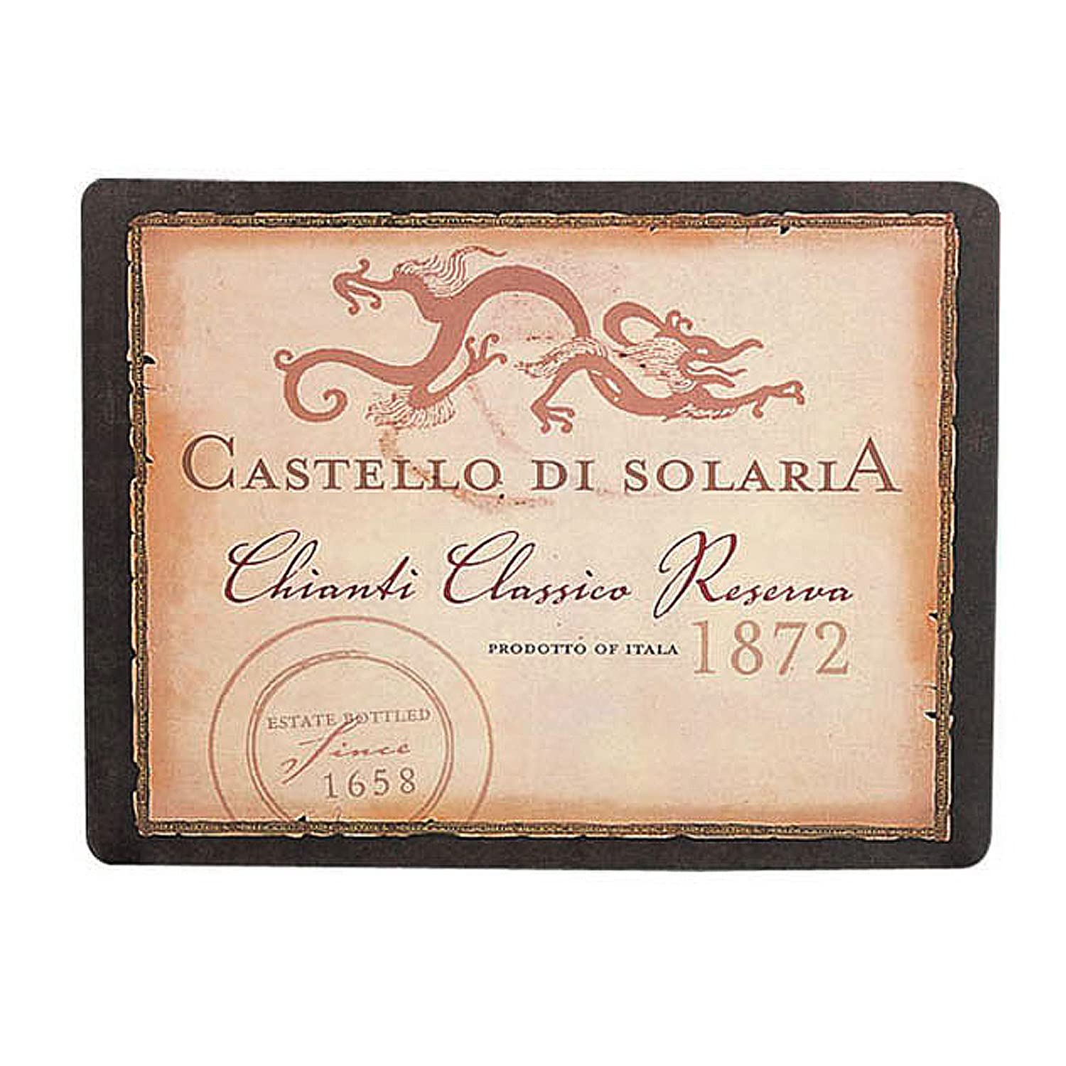 Tuscan Italian Wine Label Classic TV Dinner Tray Set of 4 - Foldable Serving Tray with Stand for Easy Storage | Elegant Home Decor for Dining, Entertaining & Movie Nights