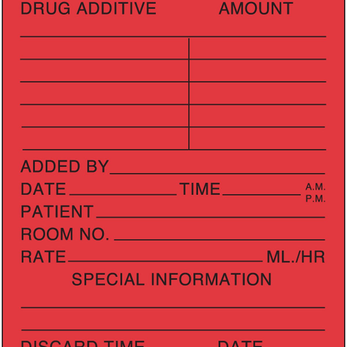 Permanent 'Medication Added' Paper Labels - 2