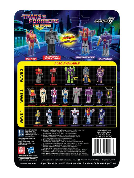 Transformers ReAction Hot Rod Action Figure - Collectible Toy for Fans & Gifts - Perfect for Display, Play, and Movie-Themed Parties
