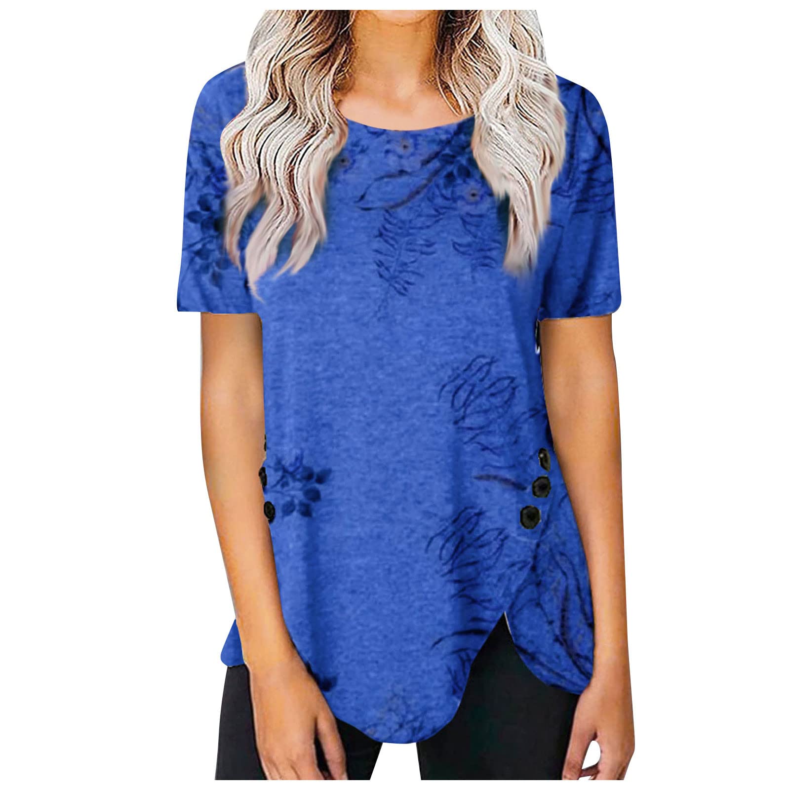 Women's Casual Printed O-Neck Short Sleeve Loose T-Shirt - Sexy & Comfortable Summer Top for Everyday Wear, Street Style & Date Night Outfits