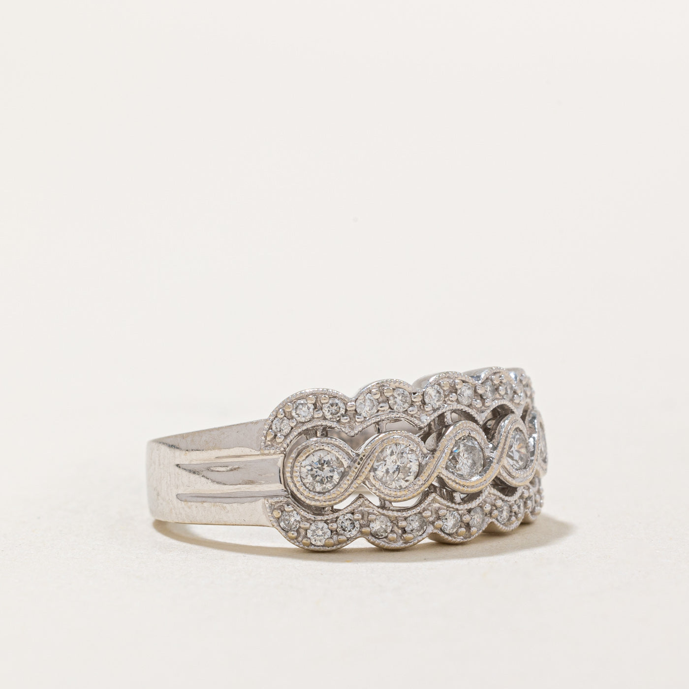 0.44ctw Diamond Cocktail Ring for Women - Size 7 | Elegant Statement Jewelry for Parties, Weddings & Special Occasions