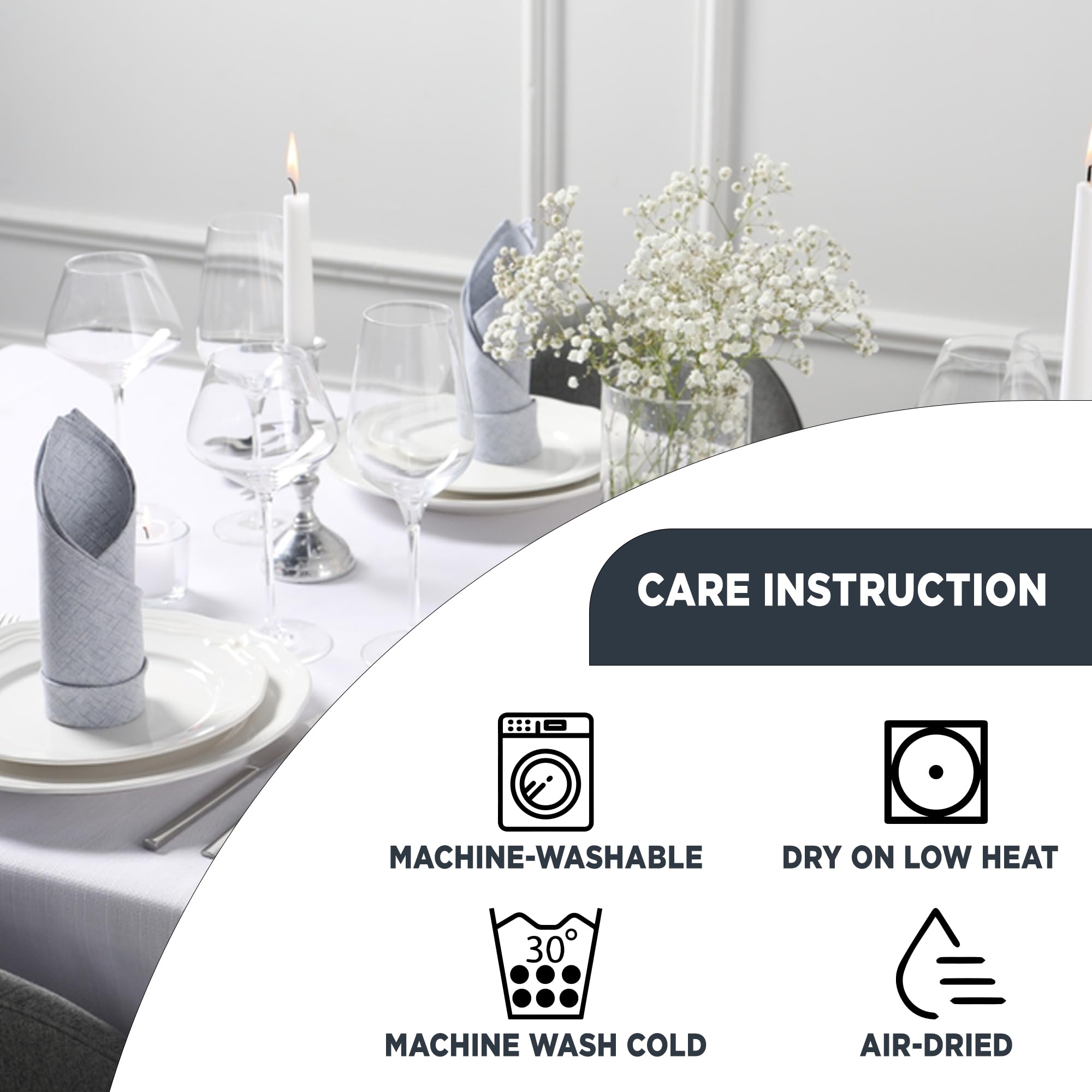 Premium White Square Tablecloth 70x70 Inch - Washable Polyester Linen Fabric Table Cover for Indoor & Outdoor Use - Perfect for Dinner Parties, Weddings, Birthday Celebrations, Anniversary Events (Pack of 10) - Ideal for Restaurant, Banquet Hall, and Home Dining Decor