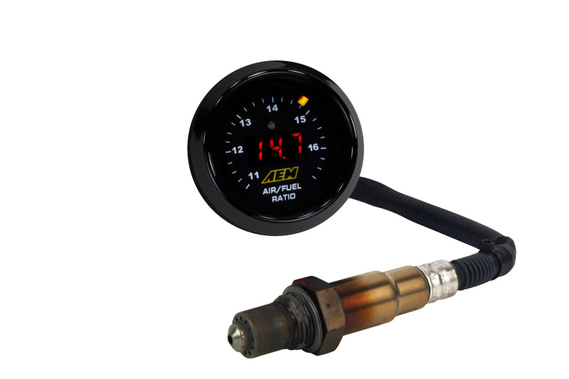 AEM Digital Wideband UEGO Air Fuel Ratio Gauge - High Performance O2 Sensor for Cars, Trucks & Racing - Real-Time AFR Monitoring for Tuning & Diagnostics