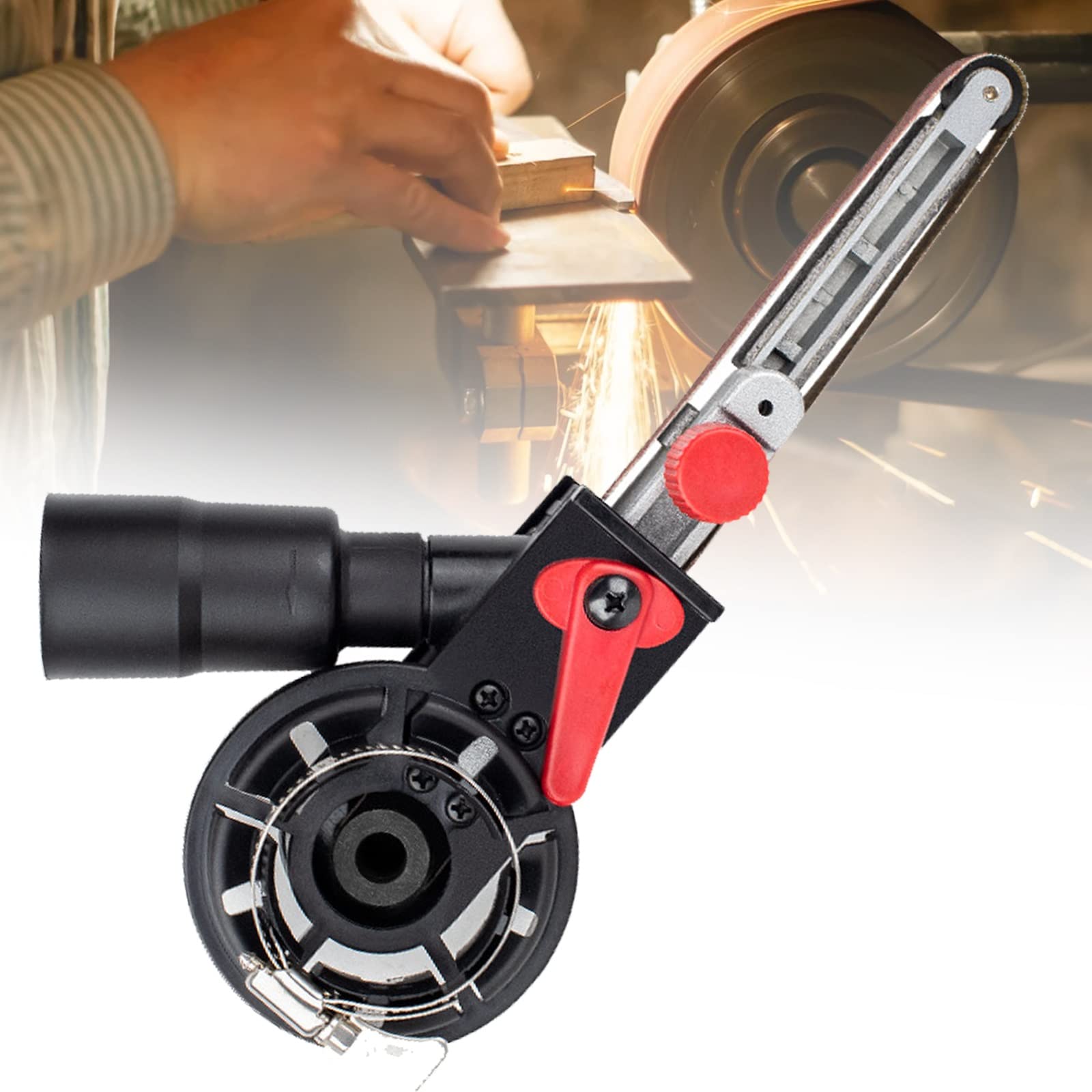Electric Angle Grinder & Belt Sander Converter - Powerful Grinding Tool for Polishing Glass, Wood, Metal & Plastic - Perfect for DIY Projects, Woodworking & Metal Fabrication