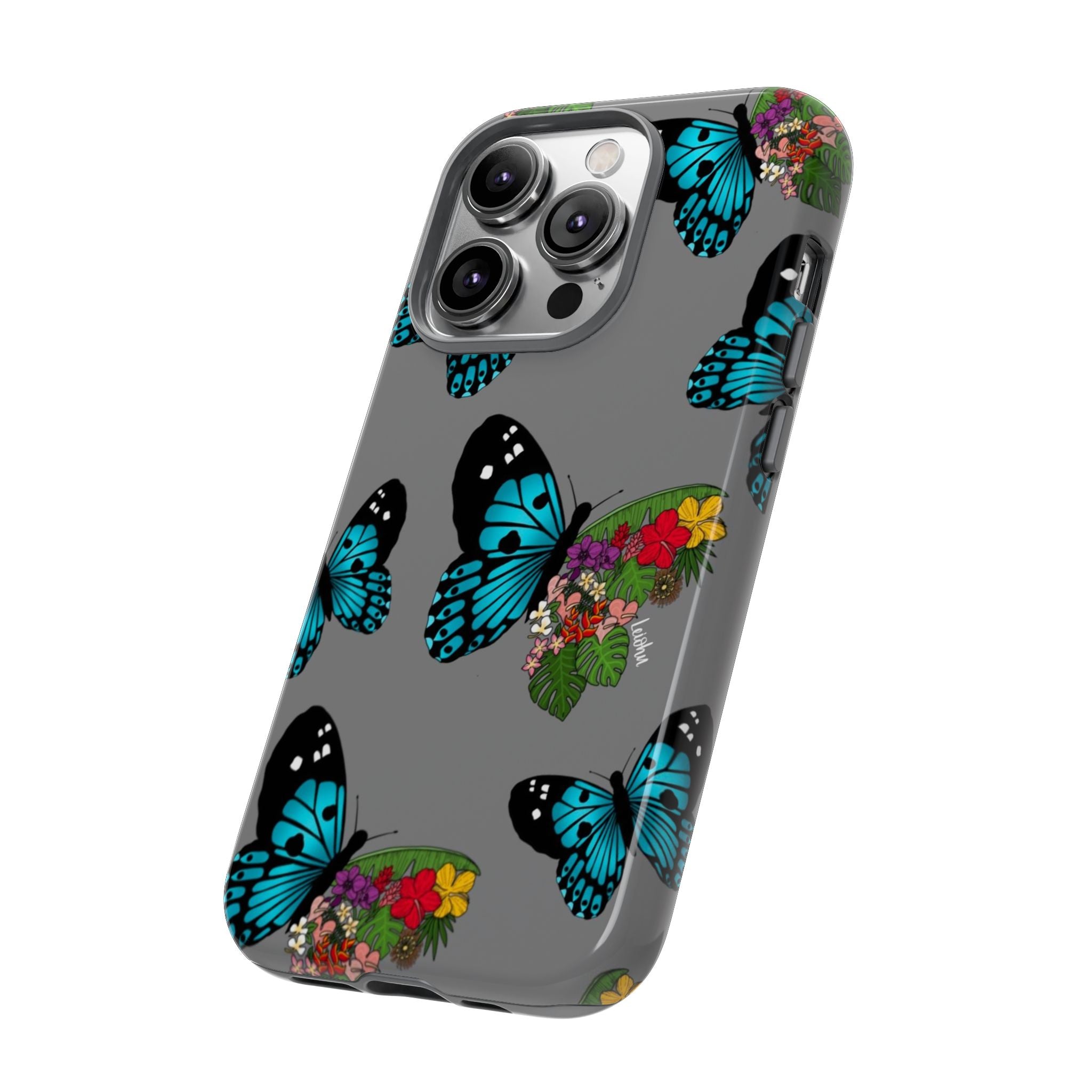 Tropical Pulelehua Teal Hawaiian Shirt - Breathable & Stylish Aloha Shirt for Men & Women - Perfect for Beach Vacations, Luau Parties & Summer Outings