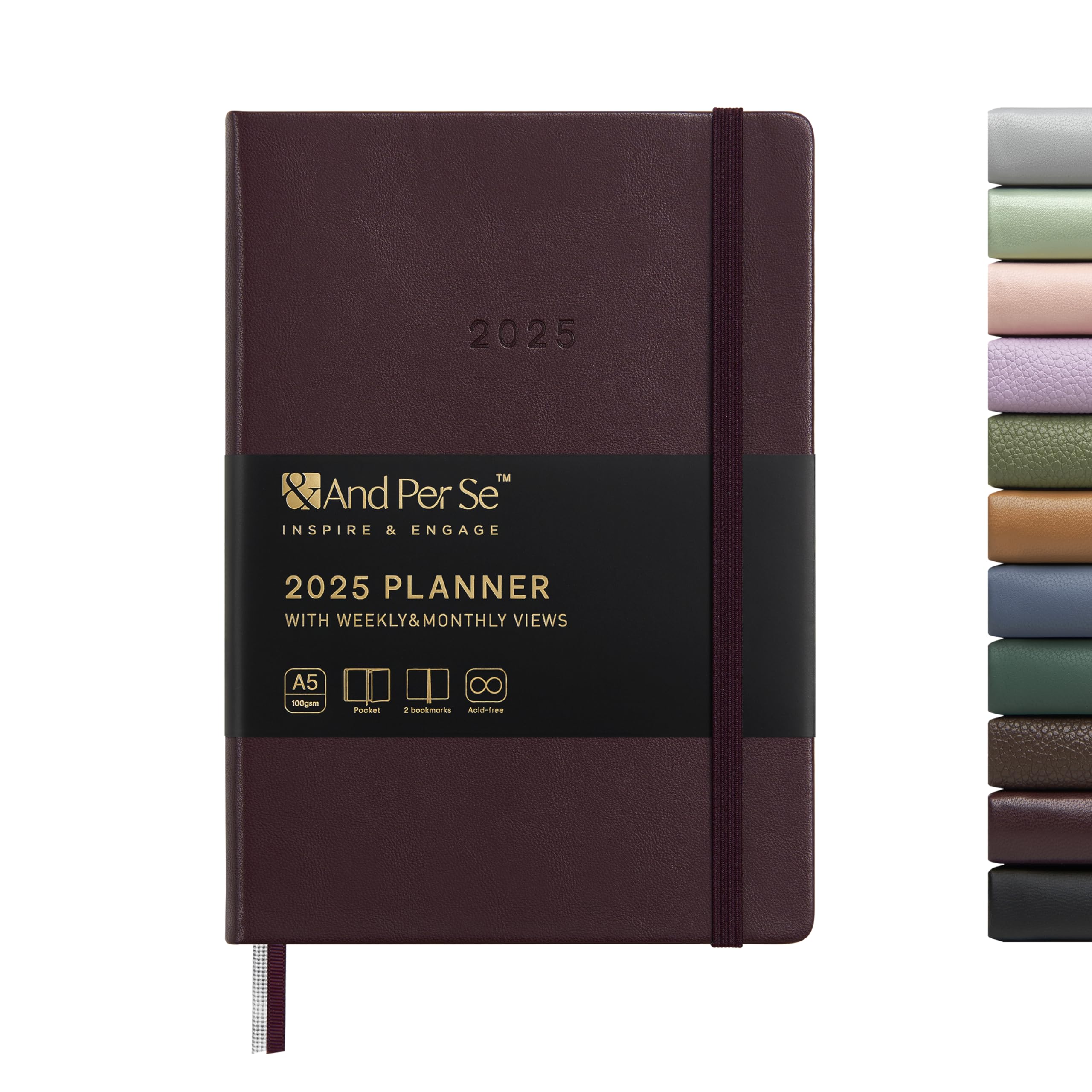 2025 Daily Weekly Monthly Planner - A5 Size (5.7