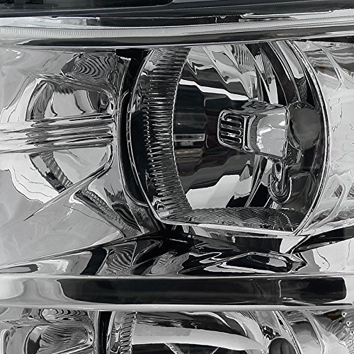 Spec-D Tuning 2LH-SIV07-RS Chrome Headlights Pair for Chevy Silverado 1500/2500/3500 HD - Left & Right Side - Upgrade Your Truck's Style & Night Visibility