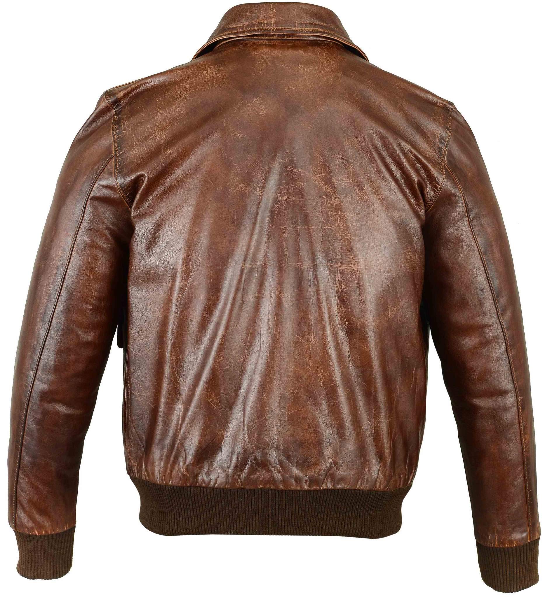 Men's A-2 Leather Flight Bomber Jacket - Genuine Leather Air Force Pilot Jacket for Men (Regular & Big Tall Sizes) - Perfect for Aviation Enthusiasts, Military Style Fashion & Outdoor Adventures