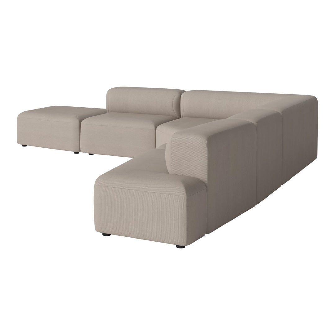 Modern L-Shaped Angle Corner Sofa with Open End & Chaise Lounge - Perfect for Small Spaces, Living Room, and Apartment Decor