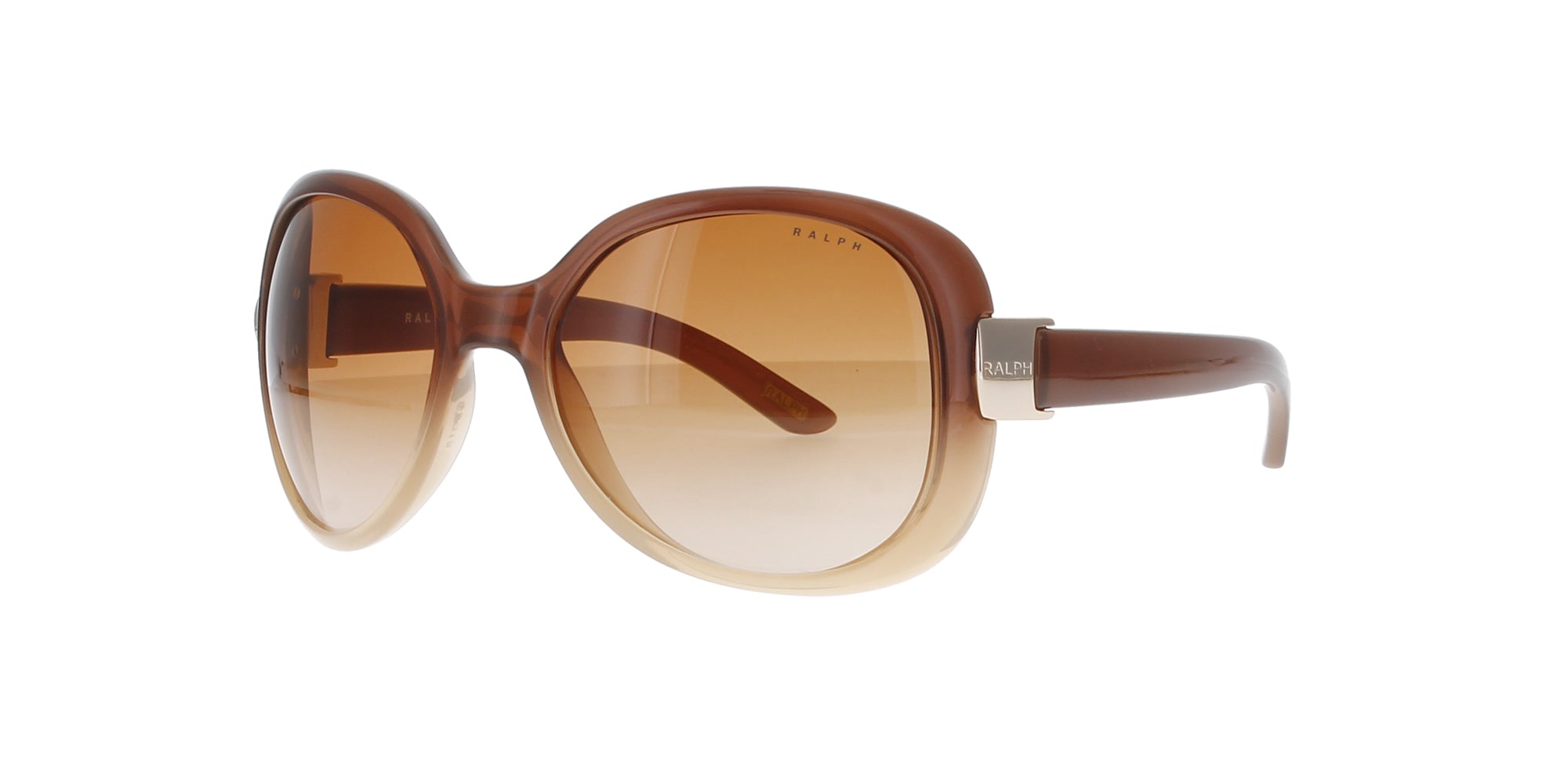 Ralph by Ralph Lauren Gradient Brown Wrap Sunglasses for Men & Women – Stylish UV Protection for Outdoor Activities, Beach, and Driving