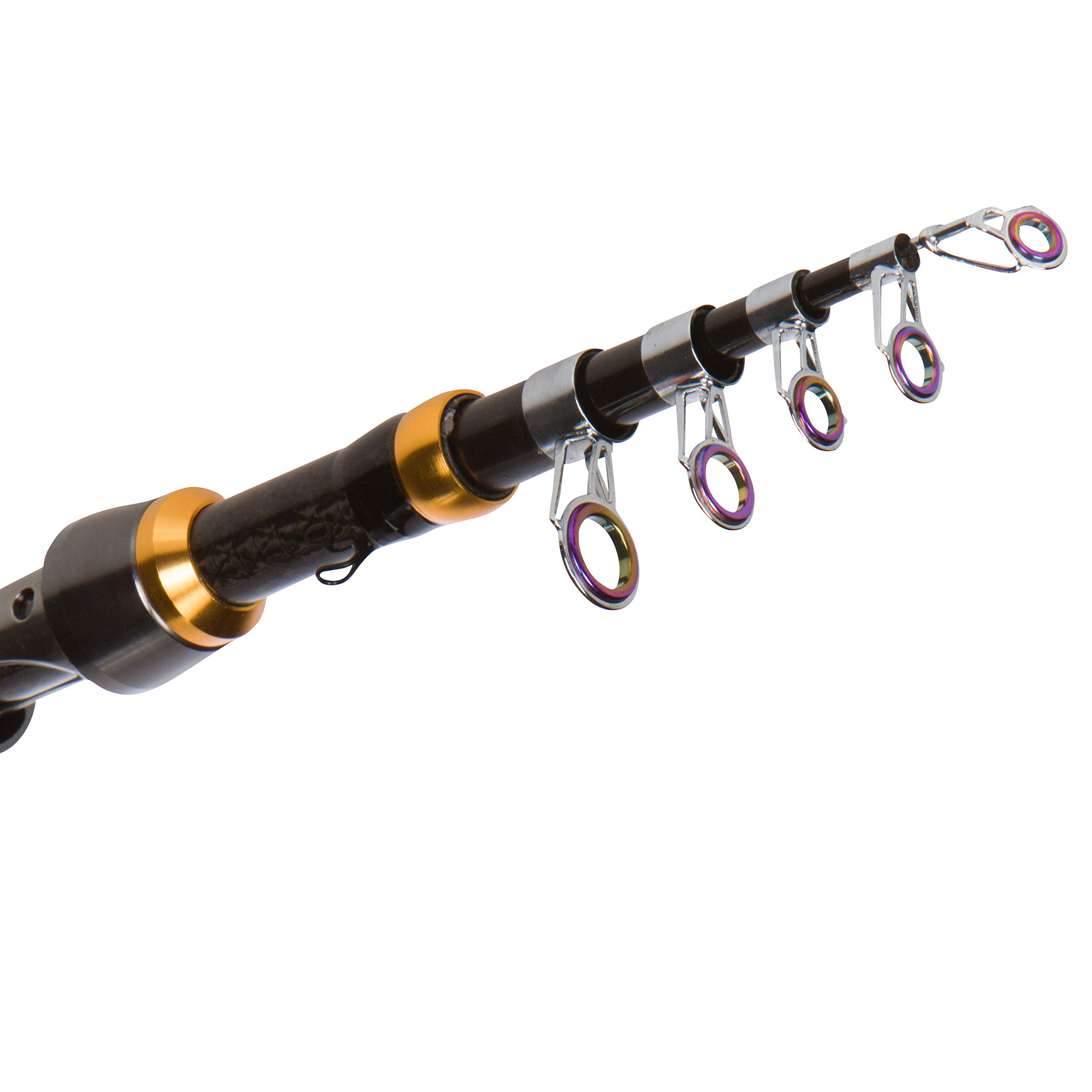 Lightweight Portable Telescopic Fishing Pole with Case - Spinning Reel Rod Combo for Motorcycle, Car, Hiking & Backpacking | Compact Travel Fishing Gear for Wheelchair Users & Outdoor Adventures