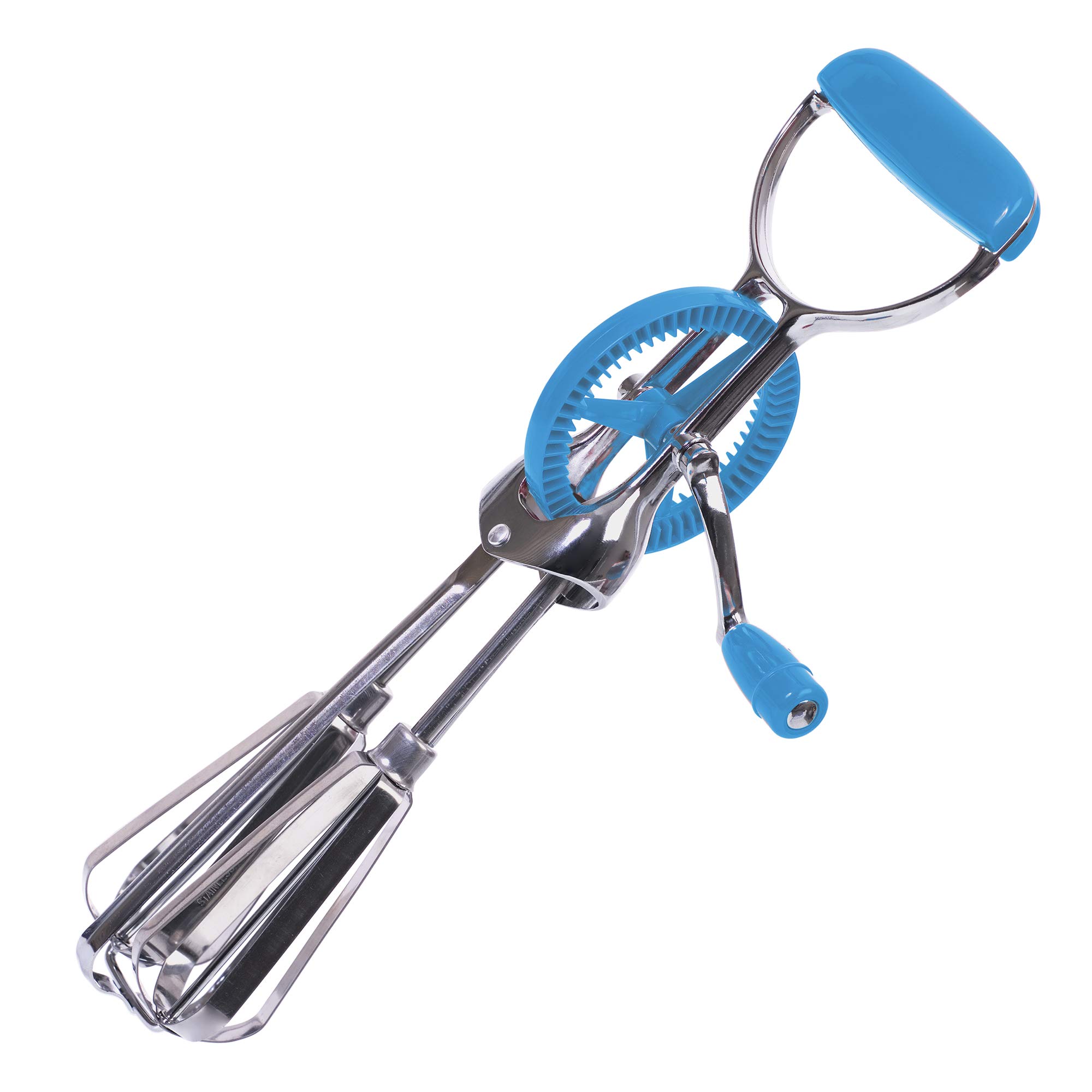 Prepworks by Progressive Egg Beater - Handheld Rotary Egg Whisk for Baking, Cooking & Mixing - Perfect for Scrambled Eggs, Pancake Batter, Cake Frosting & More