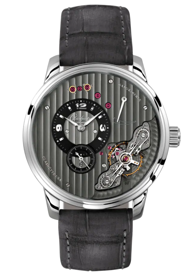 Glashutte Original Pano Inverse Stainless Steel Men's Watch - Luxury Automatic Timepiece for Business & Formal Occasions