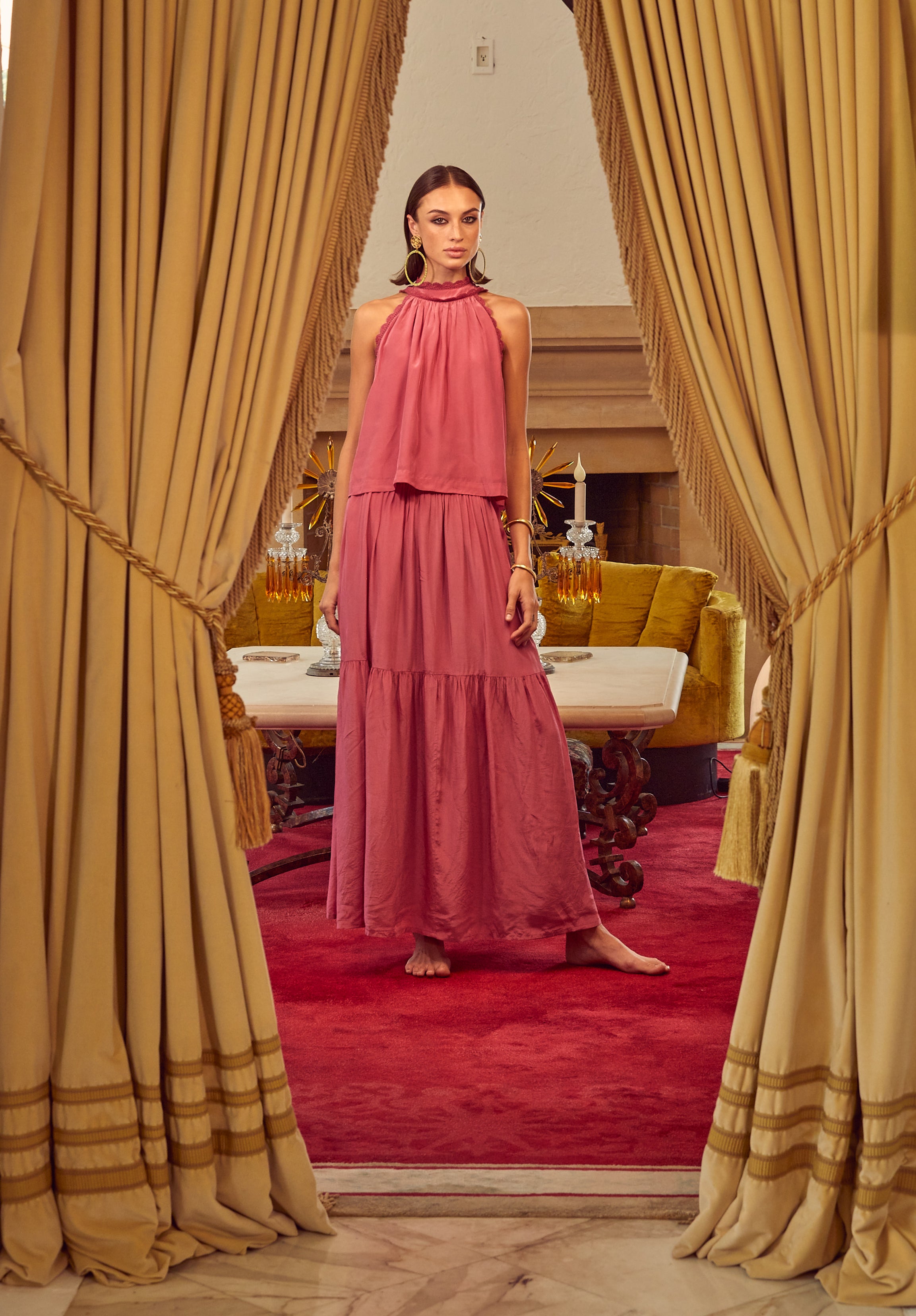 Stylish Mare Skirt for Women - Trendy Flowy Midi Skirt for Casual & Office Wear - Final Sale