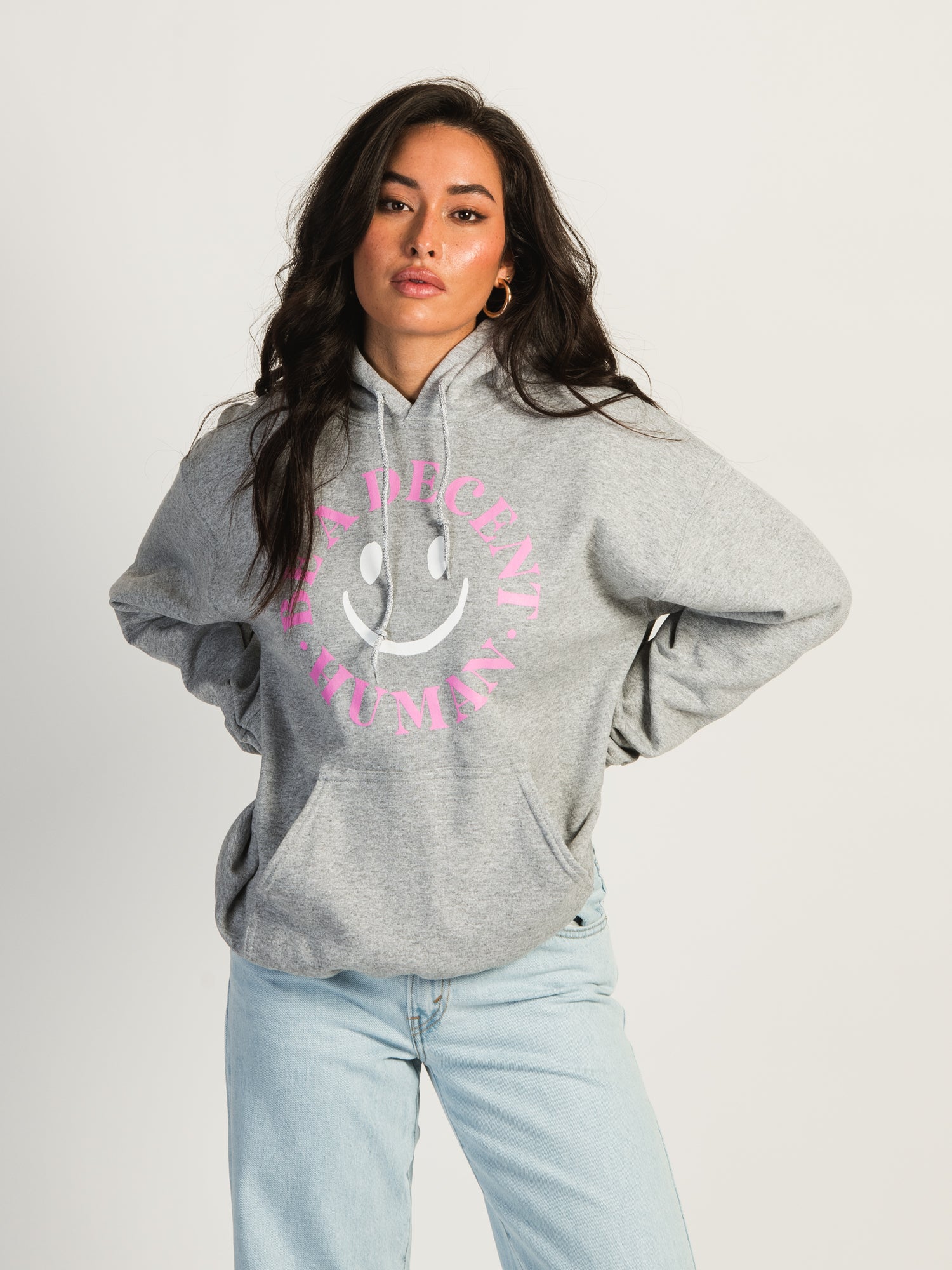 Barstool Sports Be A Decent Human Smiley Circle T-Shirt - Funny Sarcastic Graphic Tee for Men & Women - Perfect for Casual Wear, Gifts, and Sports Fans