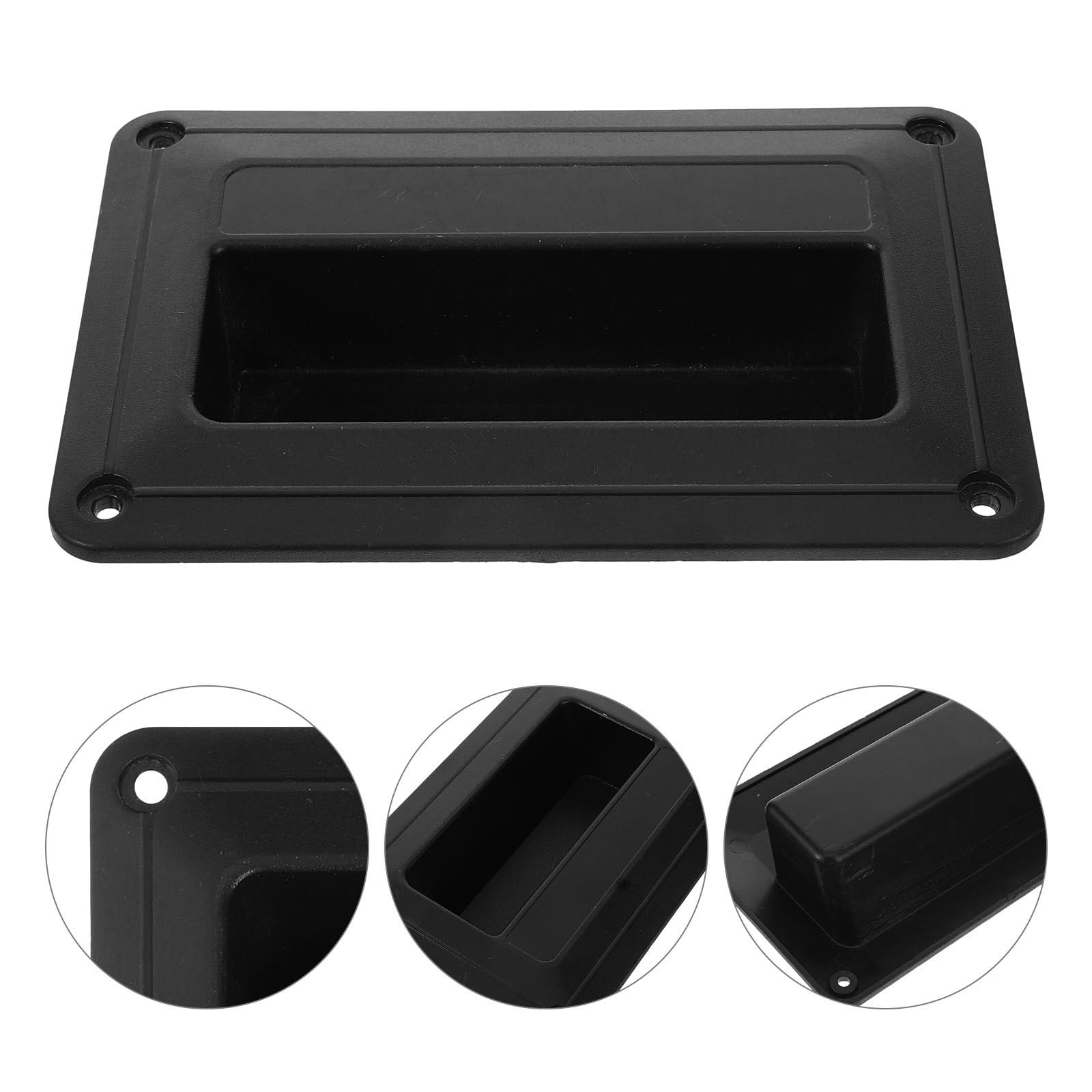 4 Pcs Speaker Side Handles - Durable Plastic Audio Speaker Accessories for Kitchen Cabinets, Small Recessed Stereo Handles - Perfect for Home Audio Systems, DIY Speaker Projects & Studio Equipment Installation