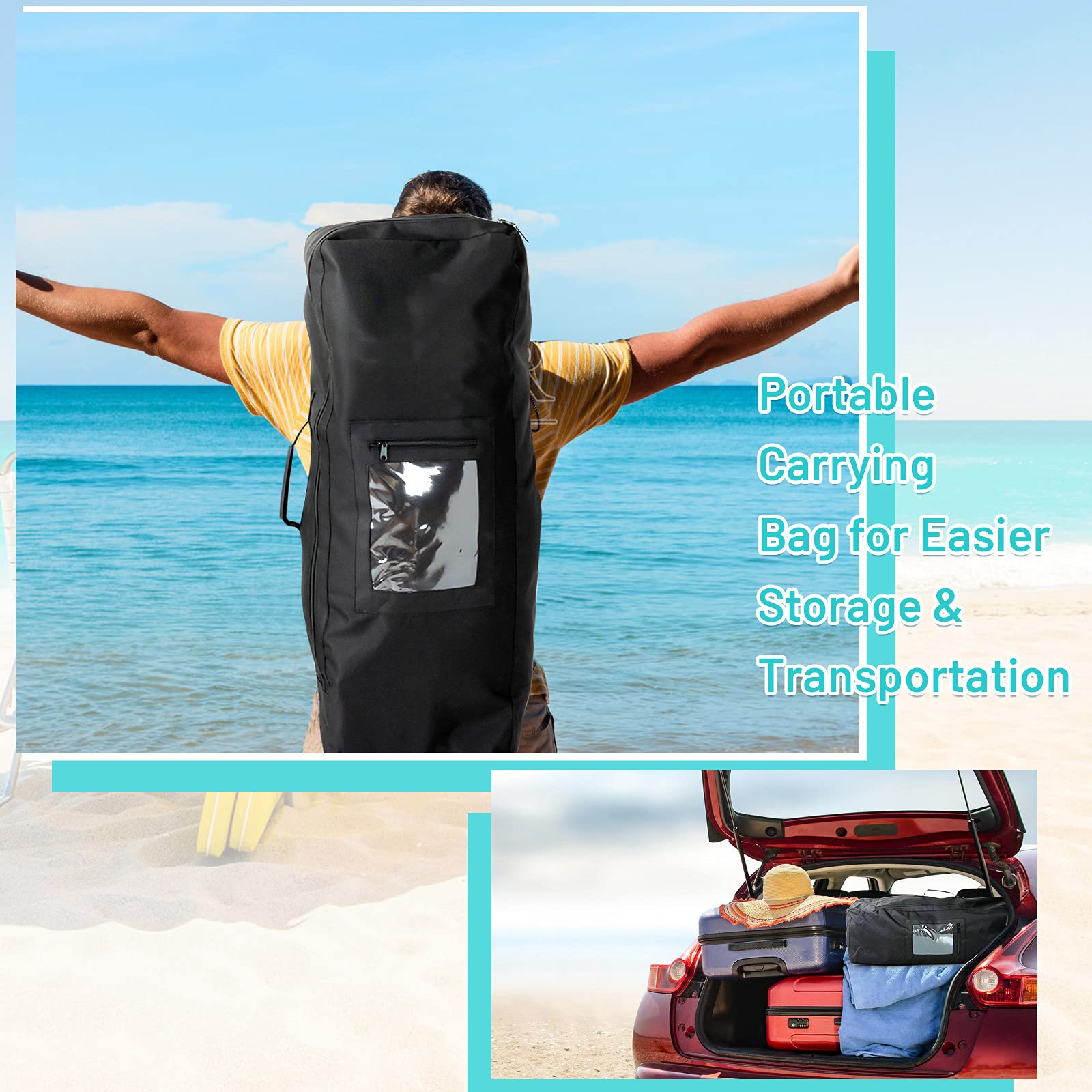 GYMAX Inflatable Stand Up Paddle Board (6