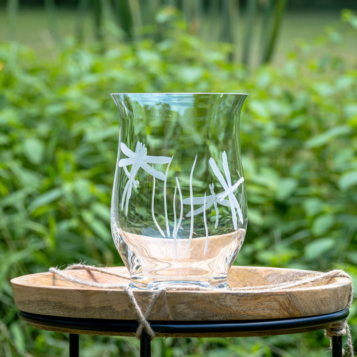 Elegant Dragonfly Candle Hurricane Shade - Glass Candle Holder for Home Decor, Wedding Centerpieces & Romantic Ambiance Lighting