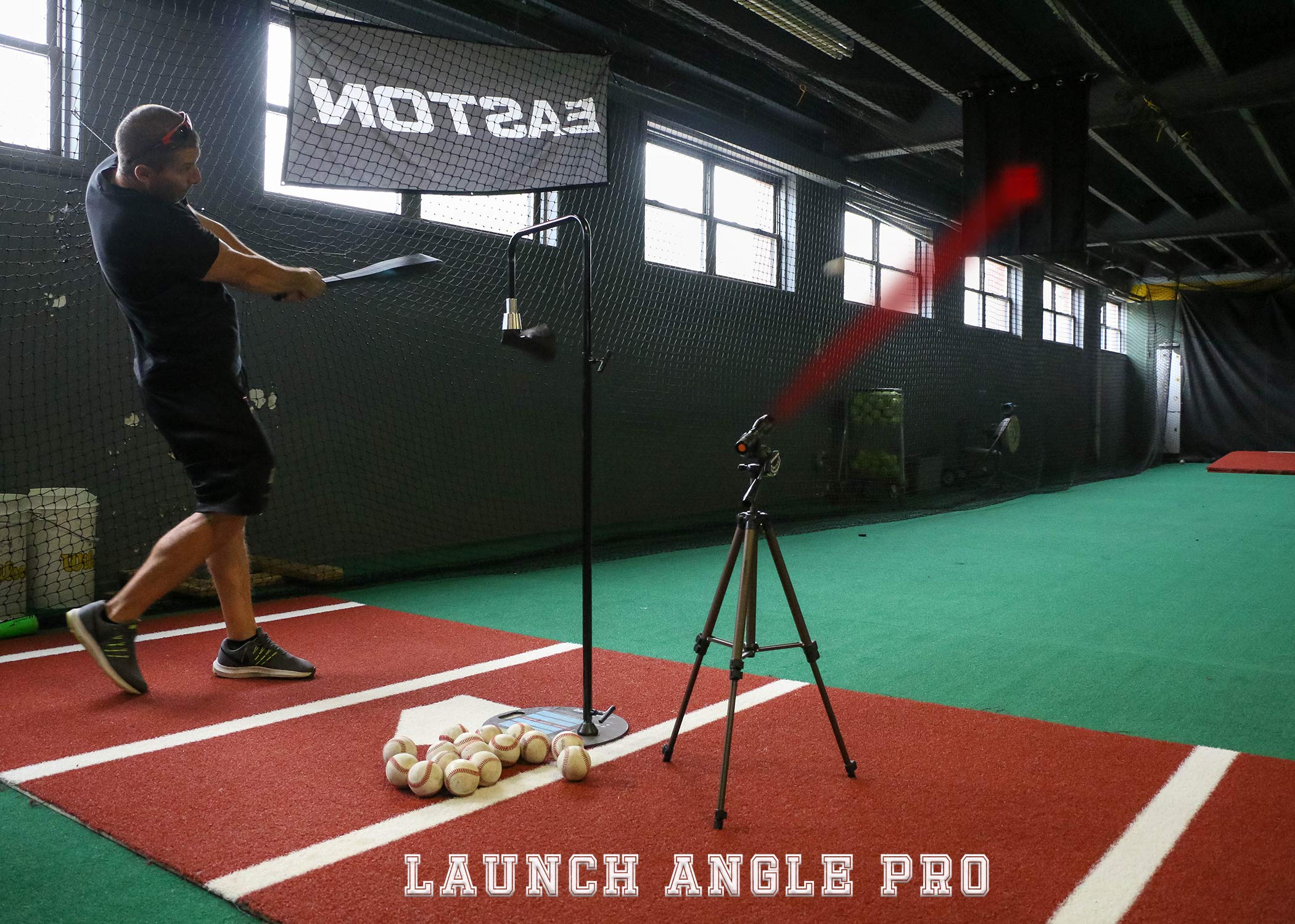 Launch Angle Pro Baseball Swing Trainer - Improve Batting for More Doubles, Triples & Home Runs | Perfect for Baseball Practice & Batting Cage Training