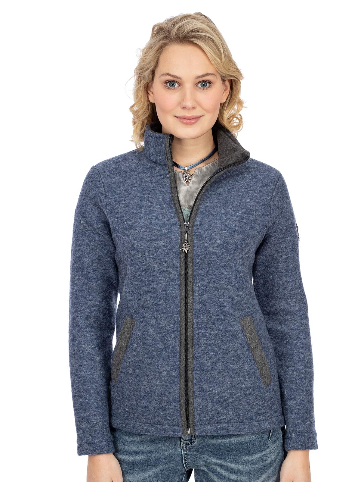 ALP 1964 Traditional German Trachten Jacket for Men & Women - Blue Gray Bavarian Oktoberfest Costume | Perfect for Beer Festivals, Cultural Events & Oktoberfest Celebrations