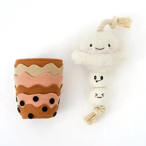 Boba Time Snuffle Toy for Dogs - Interactive Chew Toy with Treat Dispenser - Perfect for Anxiety Relief & Mental Stimulation