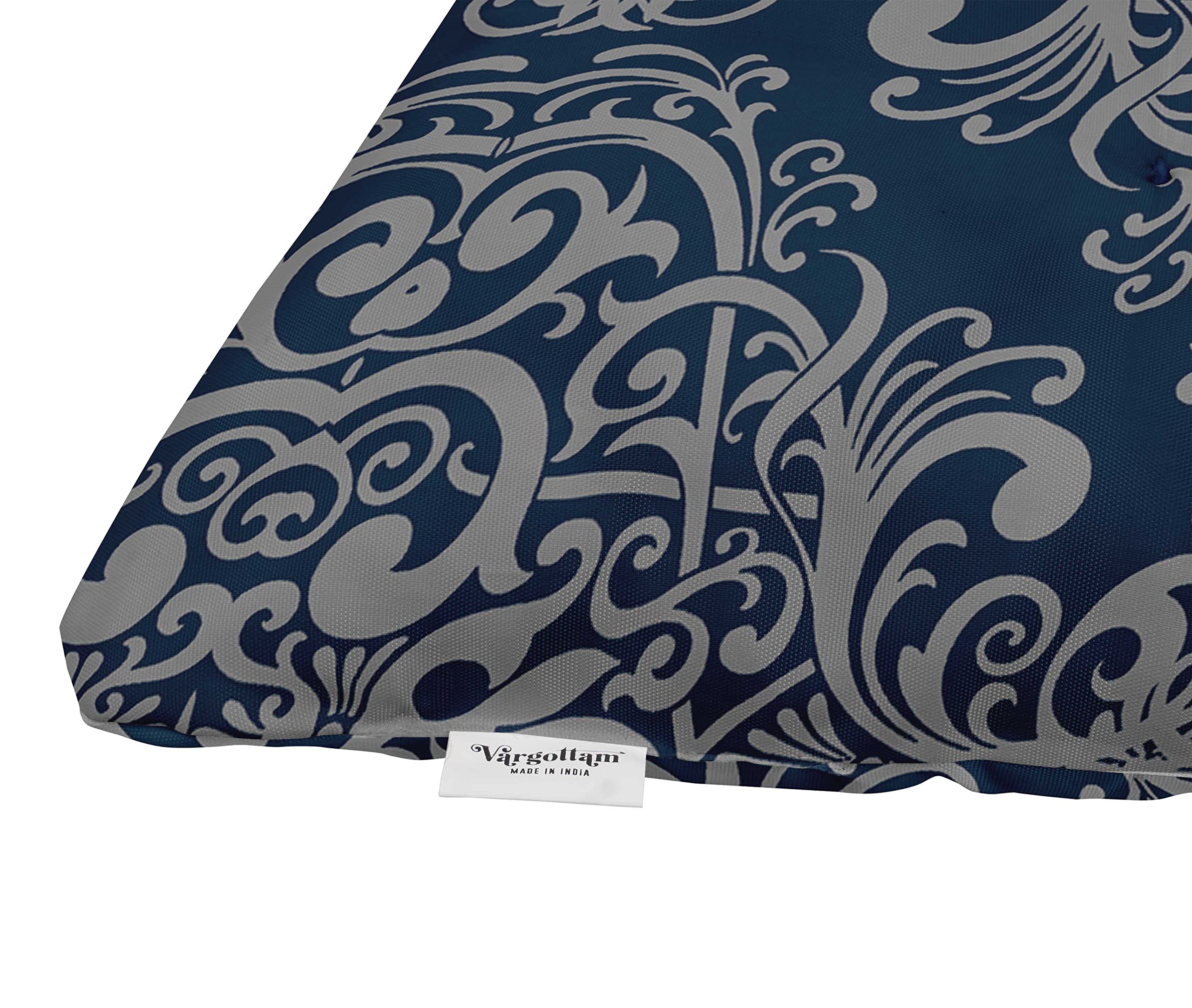 Waterproof Printed Outdoor Bench Cushion - Navy Blue Garden Furniture for Patio, Front Porch & Backyard - Comfortable Lounger Seat with Weather-Resistant Fabric - Perfect for Relaxing in Your Outdoor Living Space