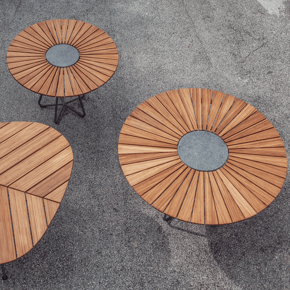 Round Outdoor Dining Table - Weatherproof Patio Furniture for Garden, Backyard, and Poolside Gatherings