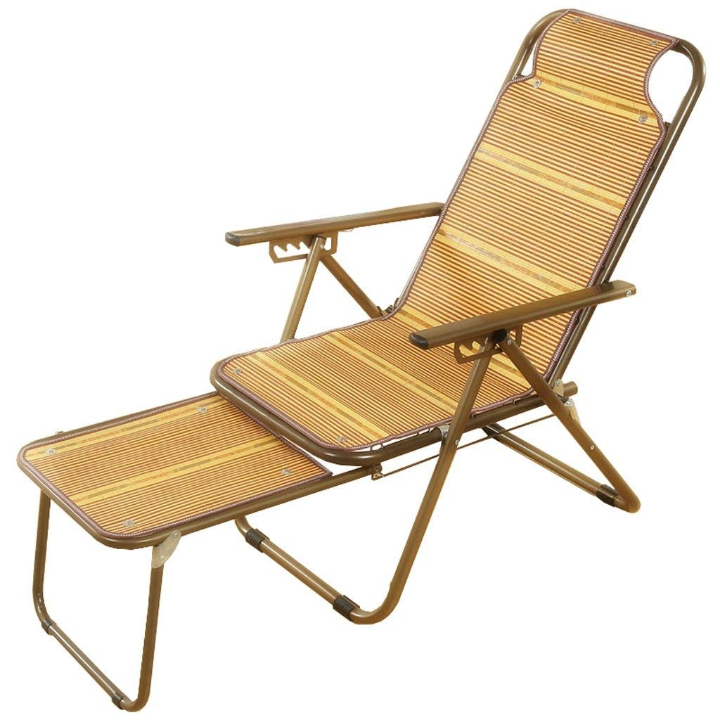 Breathable Bamboo Lounge Chair - Foldable & Comfortable for Office Nap, Outdoor Relaxation, Balcony Lounging - Perfect for Lunch Breaks, Sunbathing, and Leisure Time