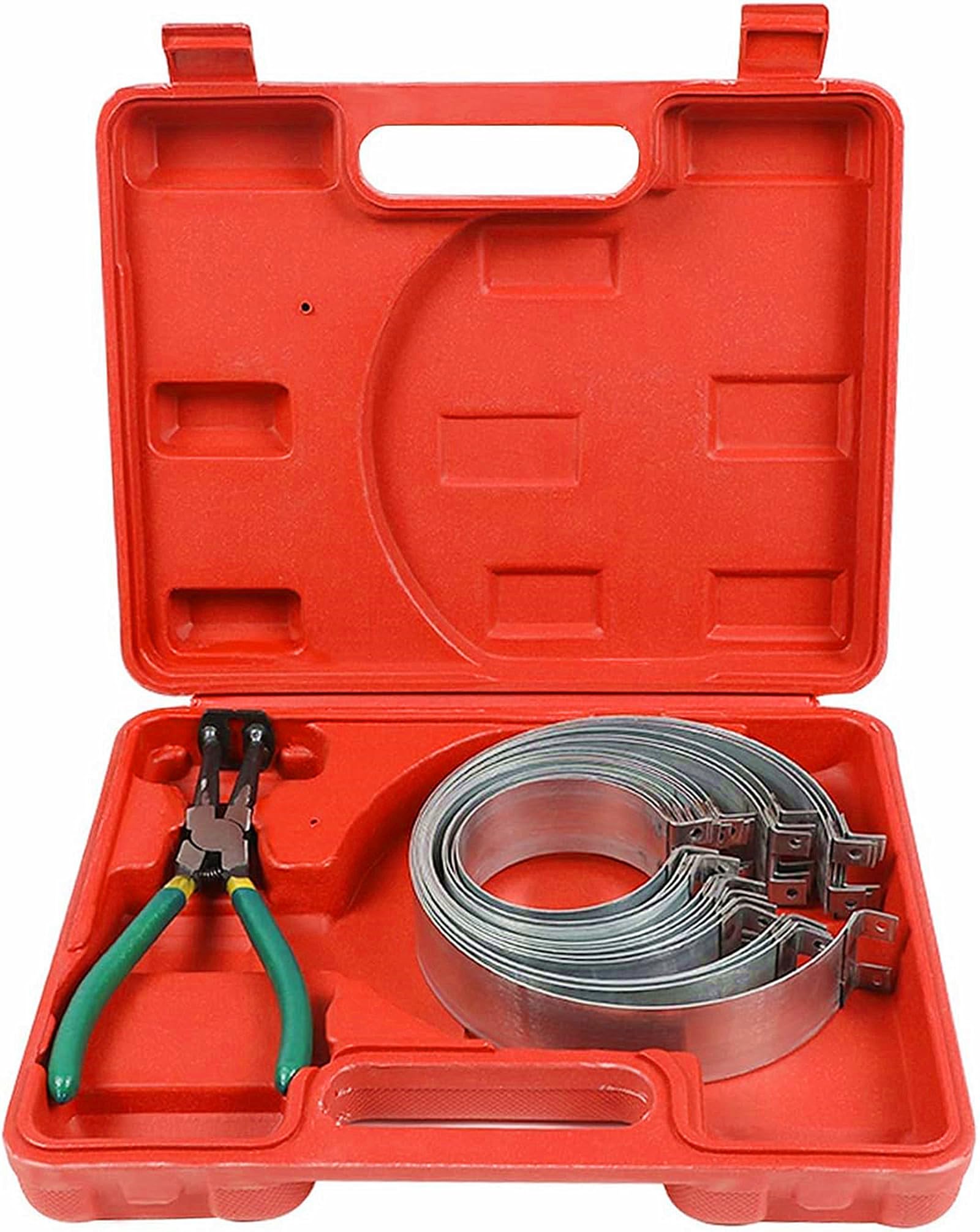 Professional Piston Ring Compressor Tool Kit with Pliers & 14 Rings (2.4
