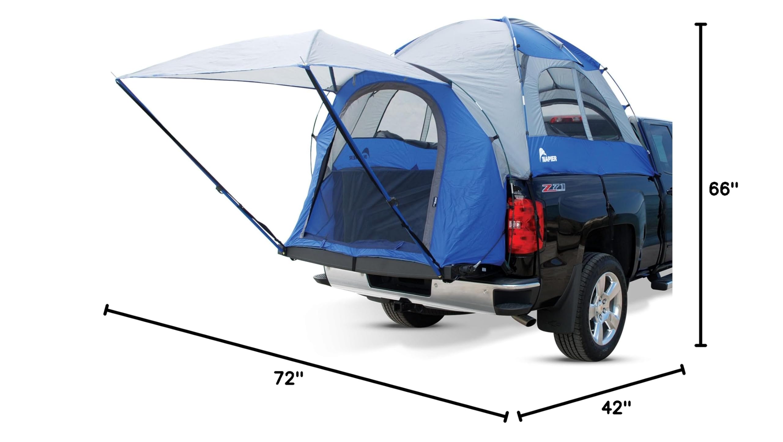 **Napier Sportz Truck Bed Camping Tent - Waterproof 2-Person Tent for Pickup Trucks - Easy Setup in 15 Minutes - Compact Storage Bag - Durable Shelter for Camping & Outdoor Adventures - Spacious & Secure Truck Accessories - Perfect for Road Trips, Tailgating & Off-Grid Camping**