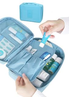 KARMBHUVI Travel Portable Cosmetic Makeup Organizer Case - Waterproof Toiletry Bag for Women | Perfect for Travel, Gym & Daily Use