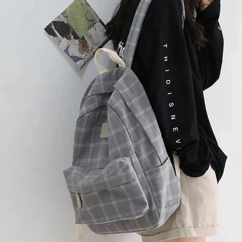 Stylish Striped Backpack for Teenage Girls - Trendy School Bag with USB Charging Port, Lightweight Durable Bookbag for High School & College Students - Perfect for School, Travel & Daily Commute