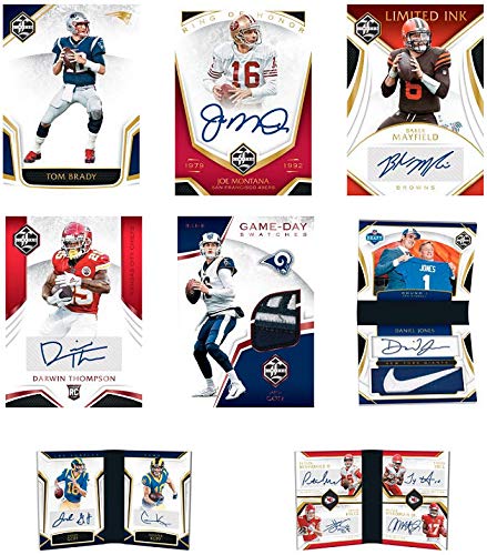 2019 Panini Limited NFL Football Trading Cards Box - 15 Collectible Cards for Sports Fans & Collectors - Perfect for Gifts, Investments, and Fantasy Football Enthusiasts