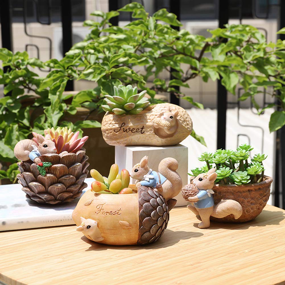 Stylish Resin Flower Pots - Modern Decorative Planters for Home & Garden Decor - Perfect for Indoor Plants, Succulents, and Home Office Decor
